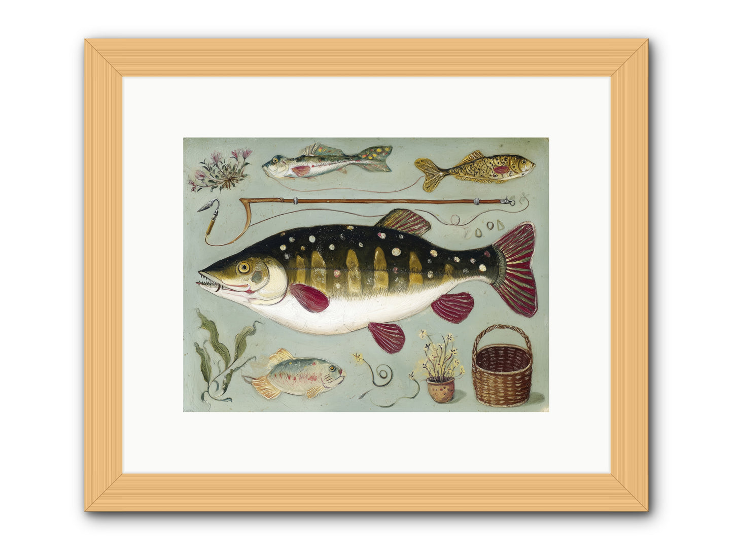 Salt Life Story -- Framed Print - Natural 12x9