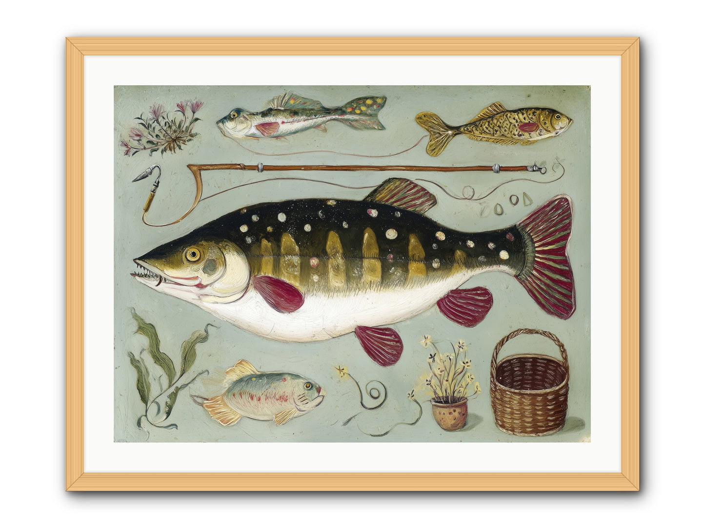 Salt Life Story -- Framed Print - Natural 32x24