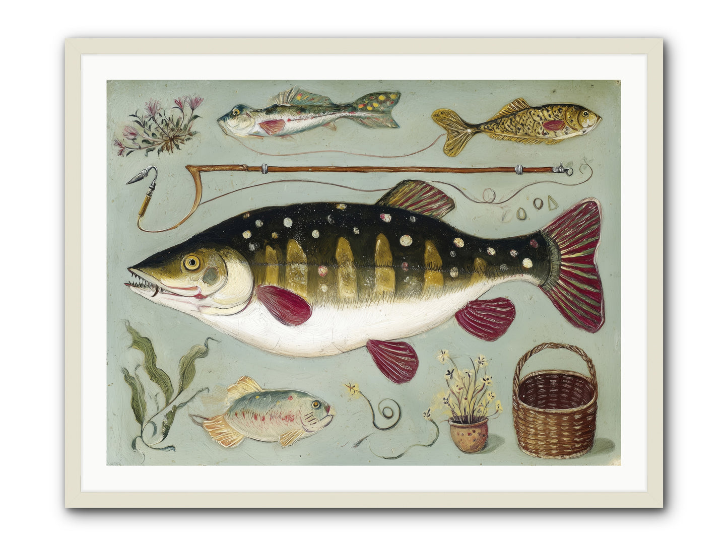 Salt Life Story -- Framed Print - White 40x30