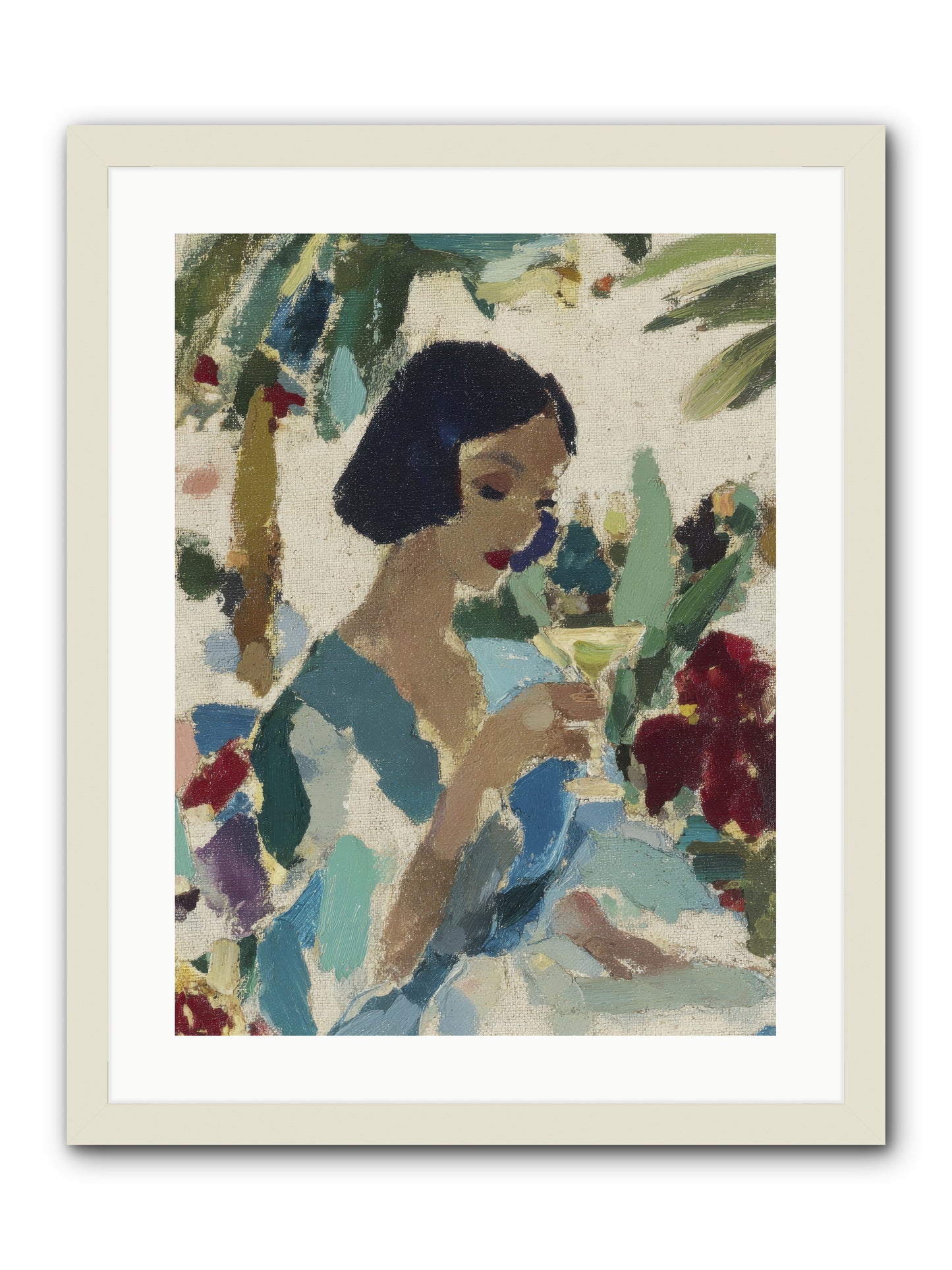 Salt air and bubbles -- Framed Print - White 18x24