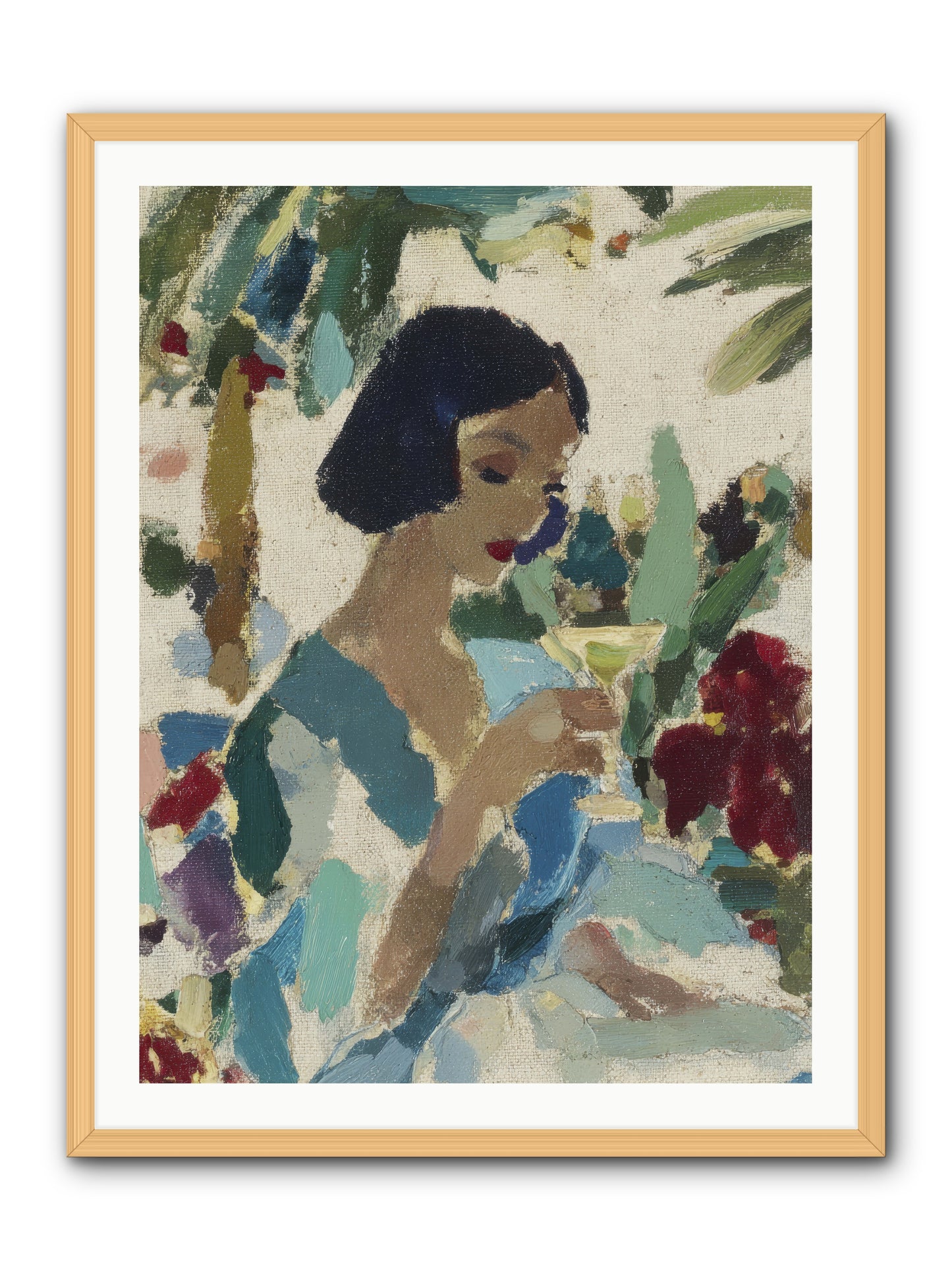 Salt air and bubbles -- Framed Print - Natural 30x40