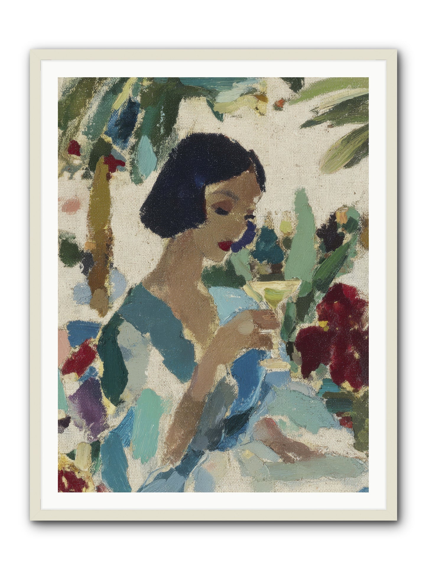 Salt air and bubbles -- Framed Print - White 36x48