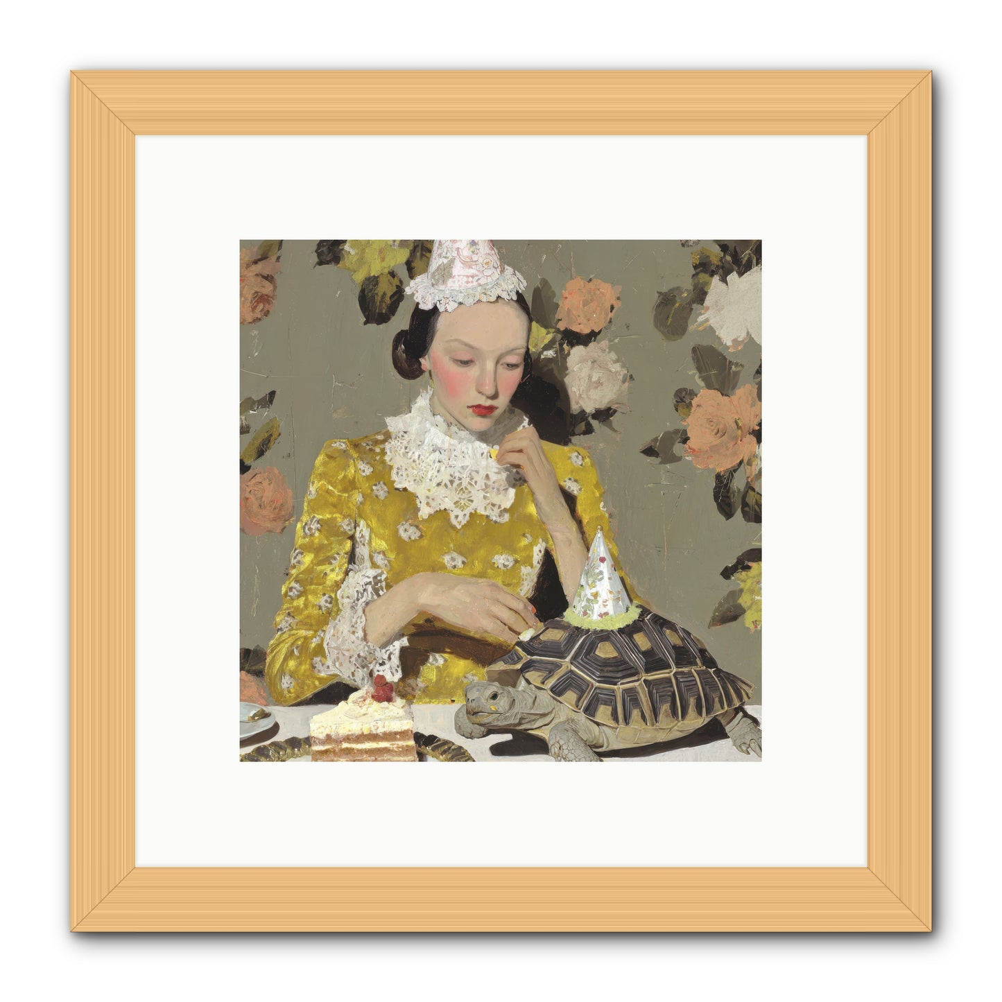 Salt and Clementine -- Framed Print - Natural 10x10