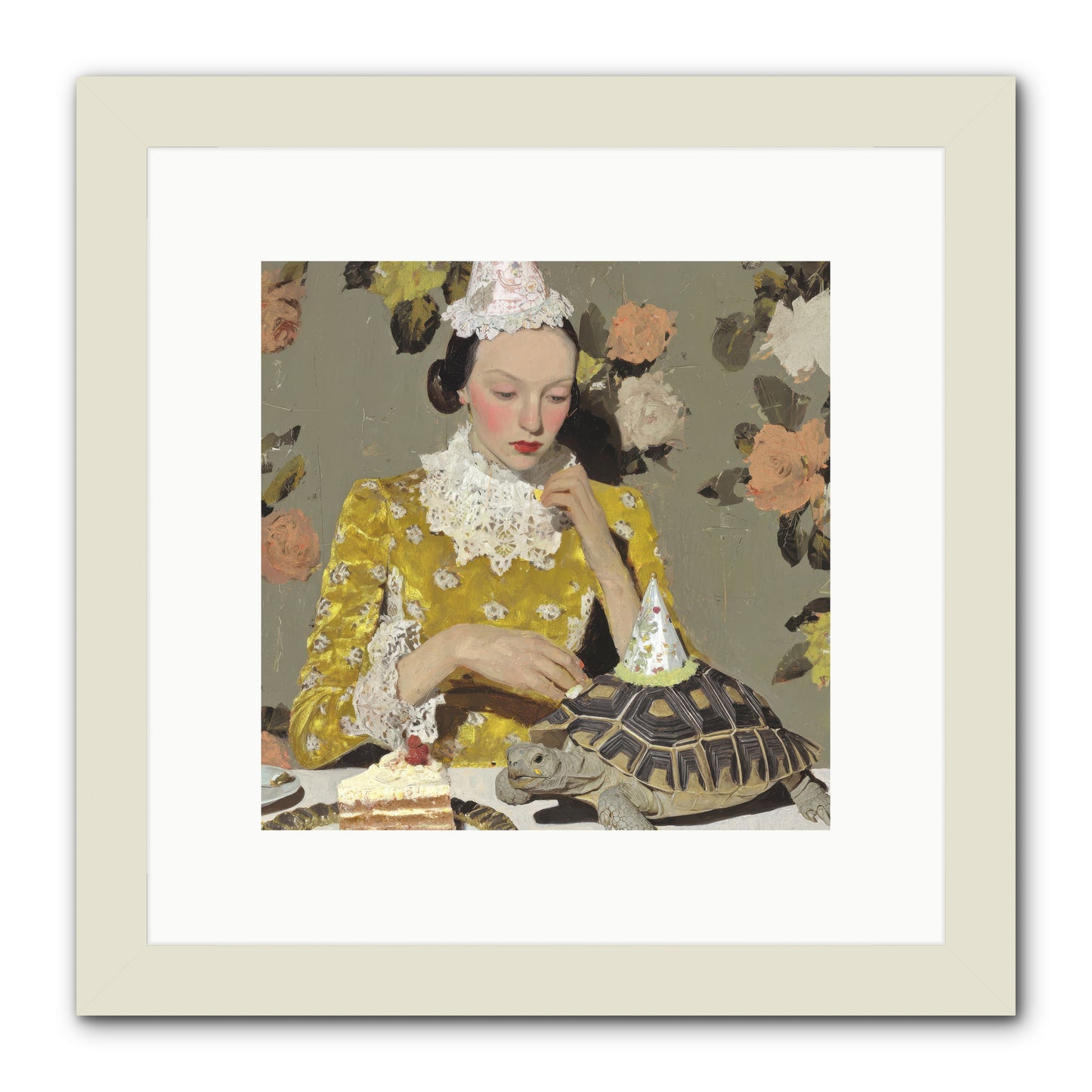 Salt and Clementine -- Framed Print - White 10x10