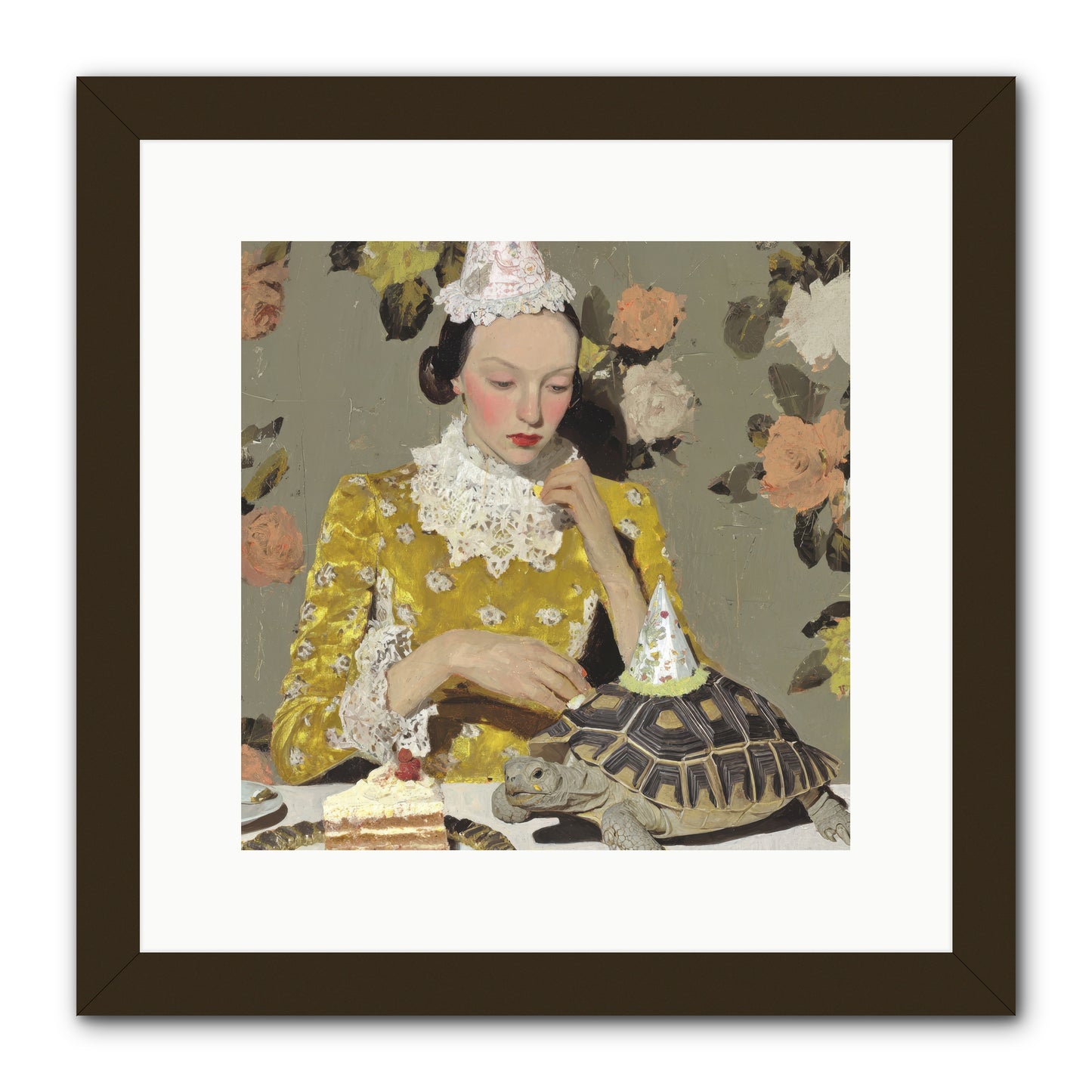 Salt and Clementine -- Framed Print - Black 12x12