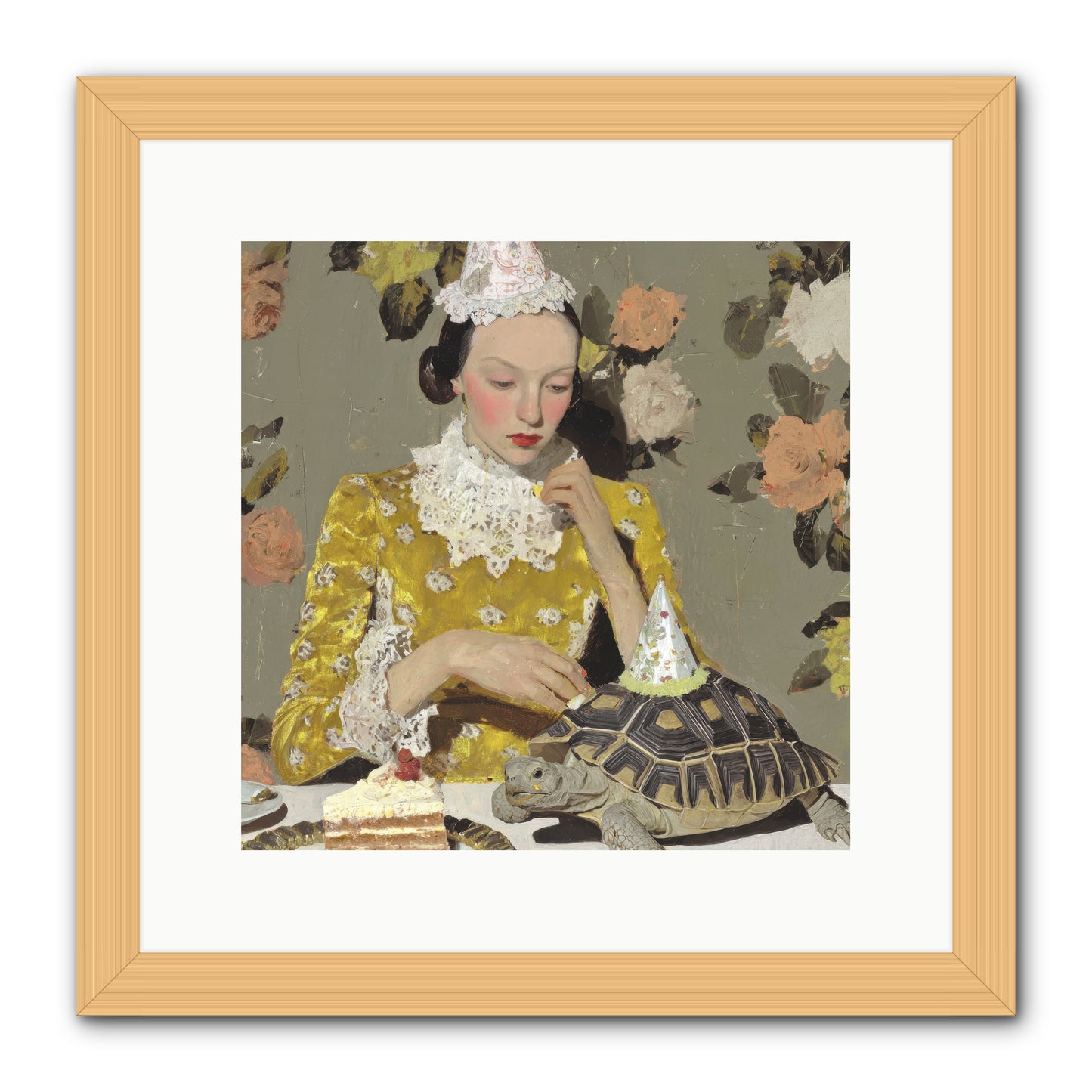 Salt and Clementine -- Framed Print - Natural 12x12