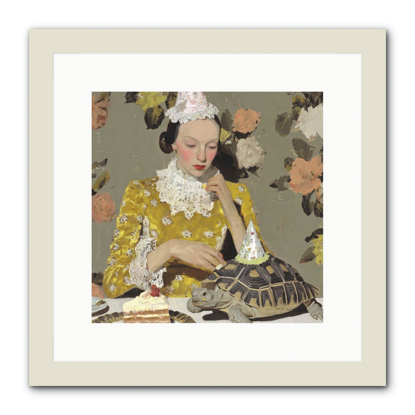 Salt and Clementine -- Framed Print - White 12x12