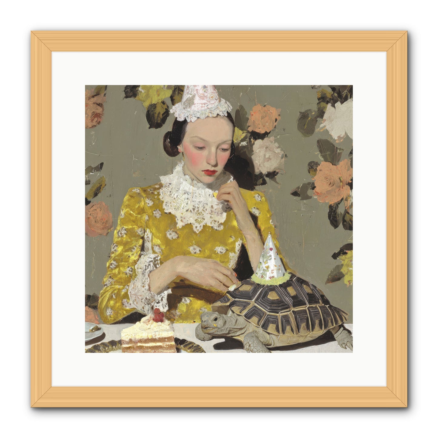 Salt and Clementine -- Framed Print - Natural 16x16