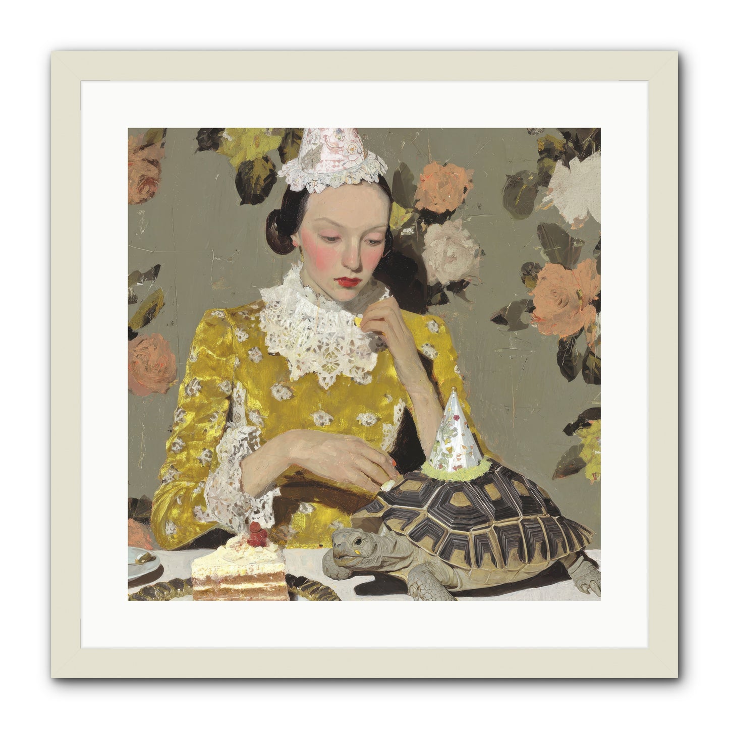 Salt and Clementine -- Framed Print - White 20x20