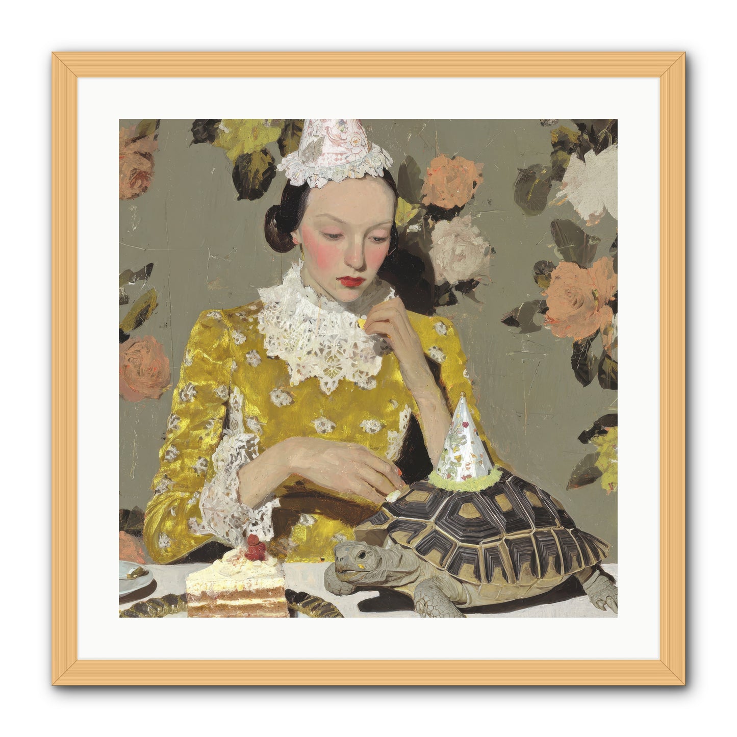 Salt and Clementine -- Framed Print - Natural 24x24