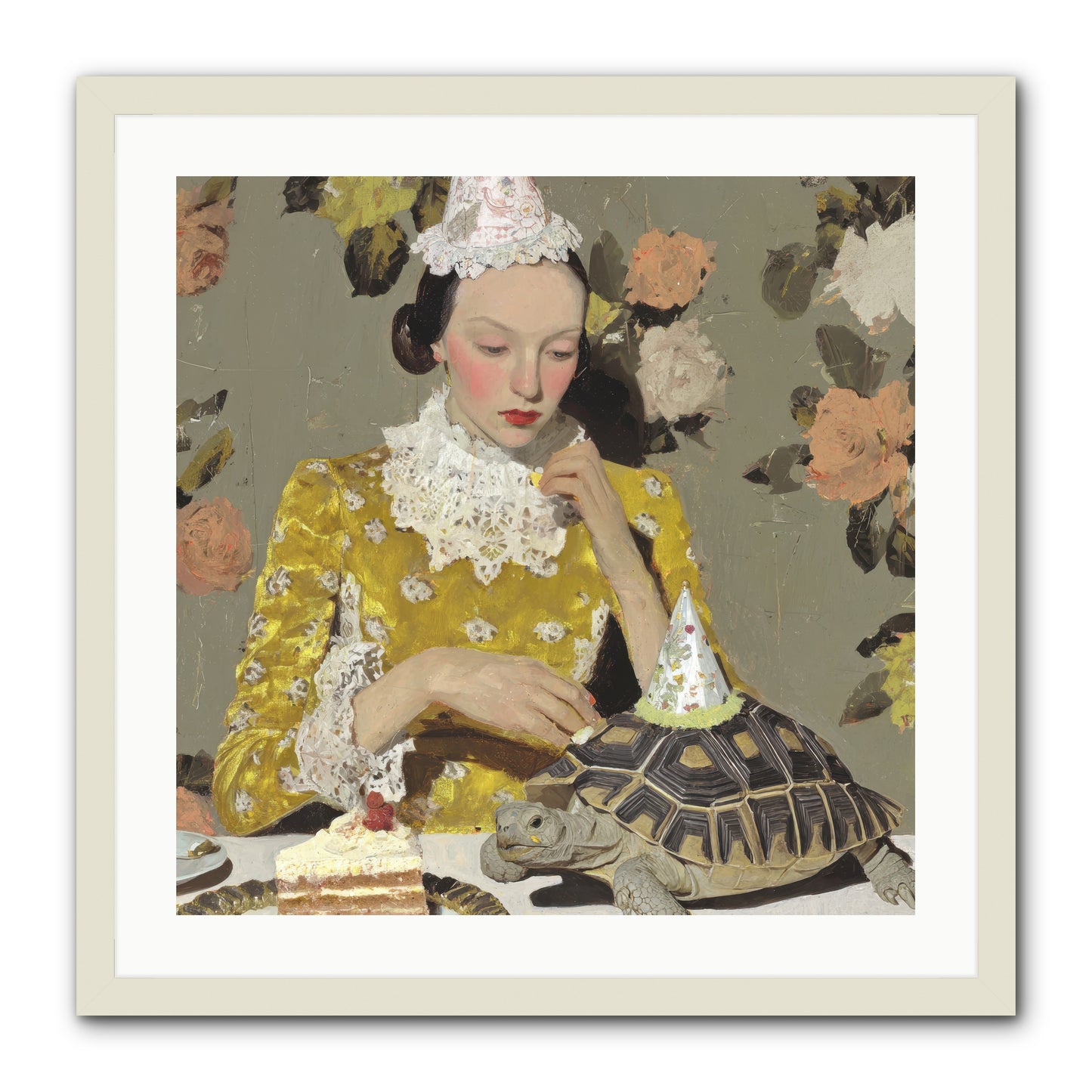 Salt and Clementine -- Framed Print - White 24x24