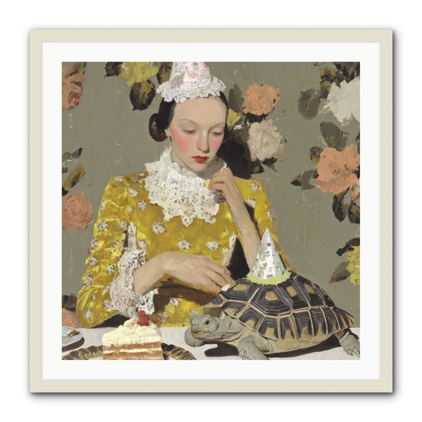 Salt and Clementine -- Framed Print - White 30x30