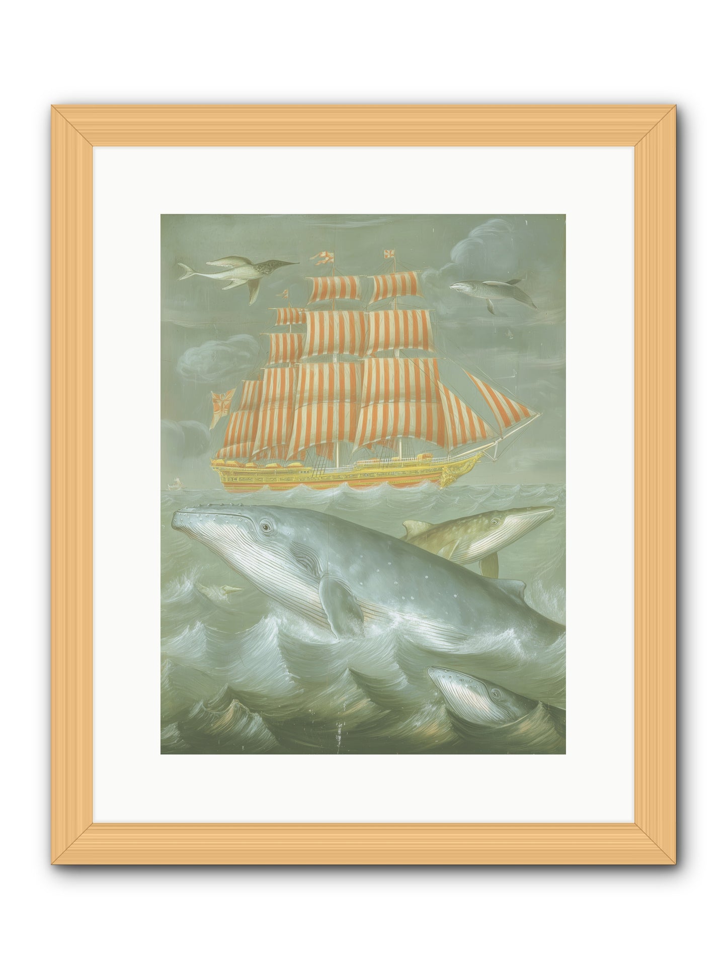 Saltwater Ghosts -- Framed Print - Natural 12x16