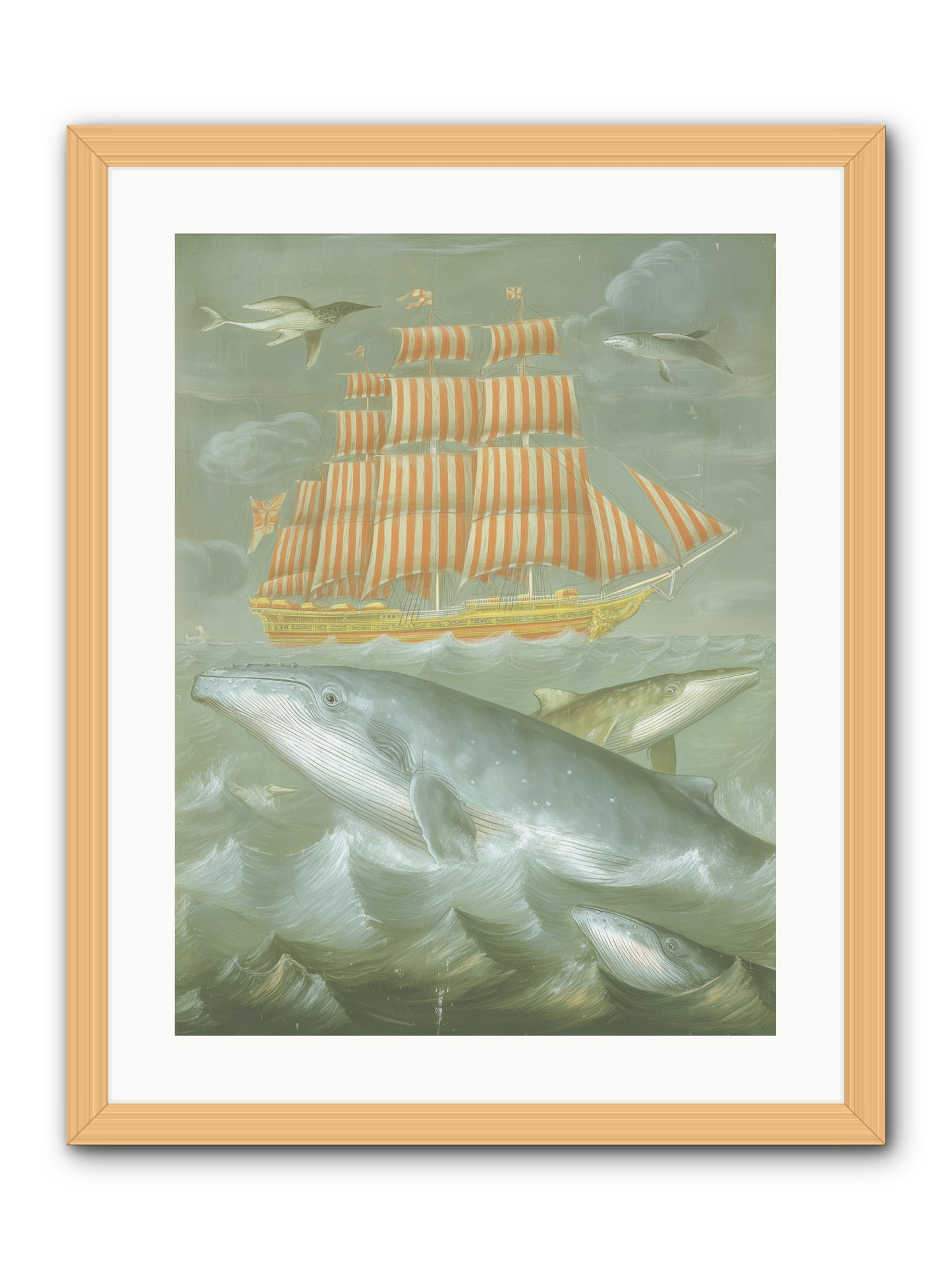 Saltwater Ghosts -- Framed Print - Natural 18x24