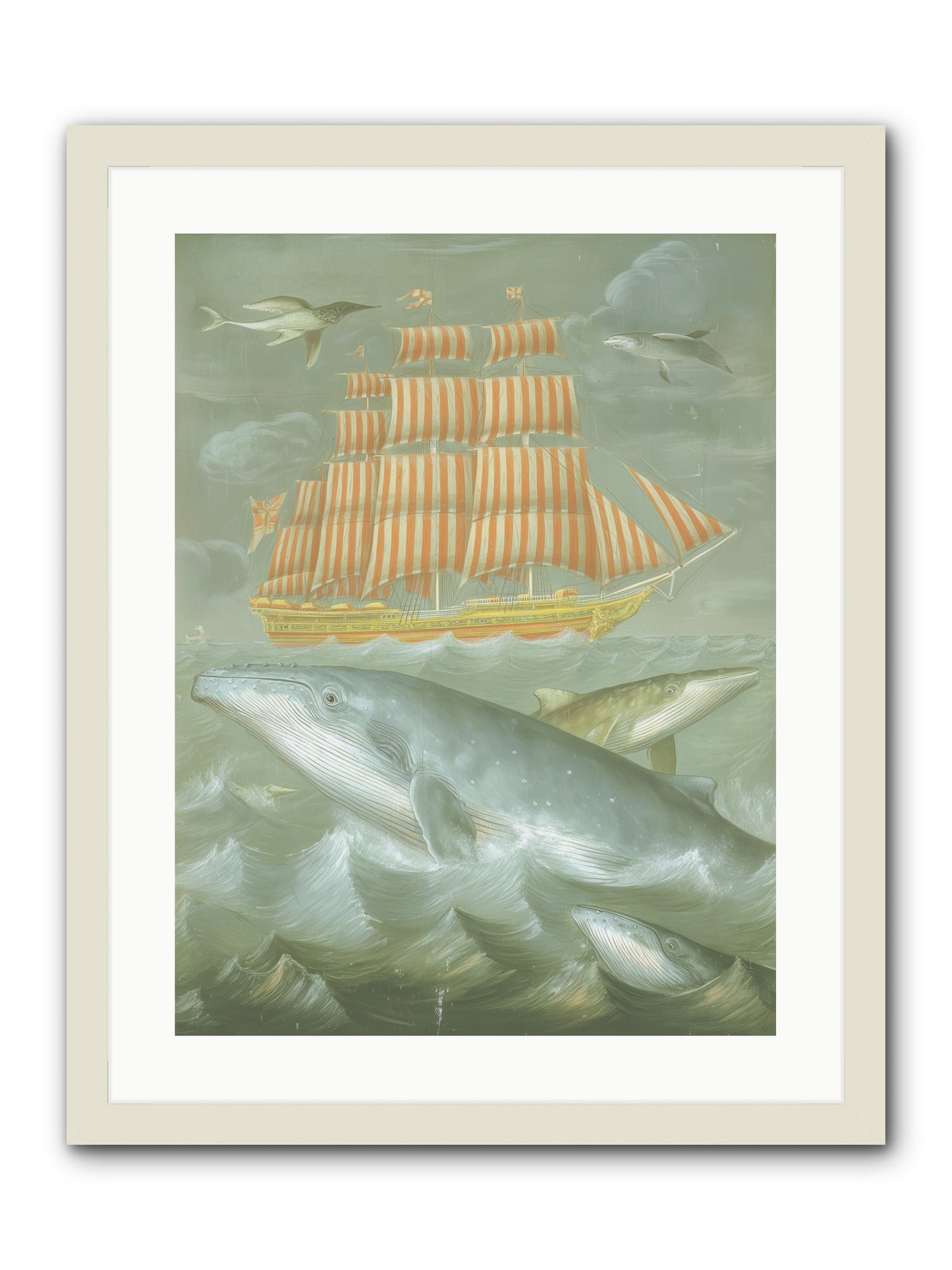 Saltwater Ghosts -- Framed Print - White 18x24