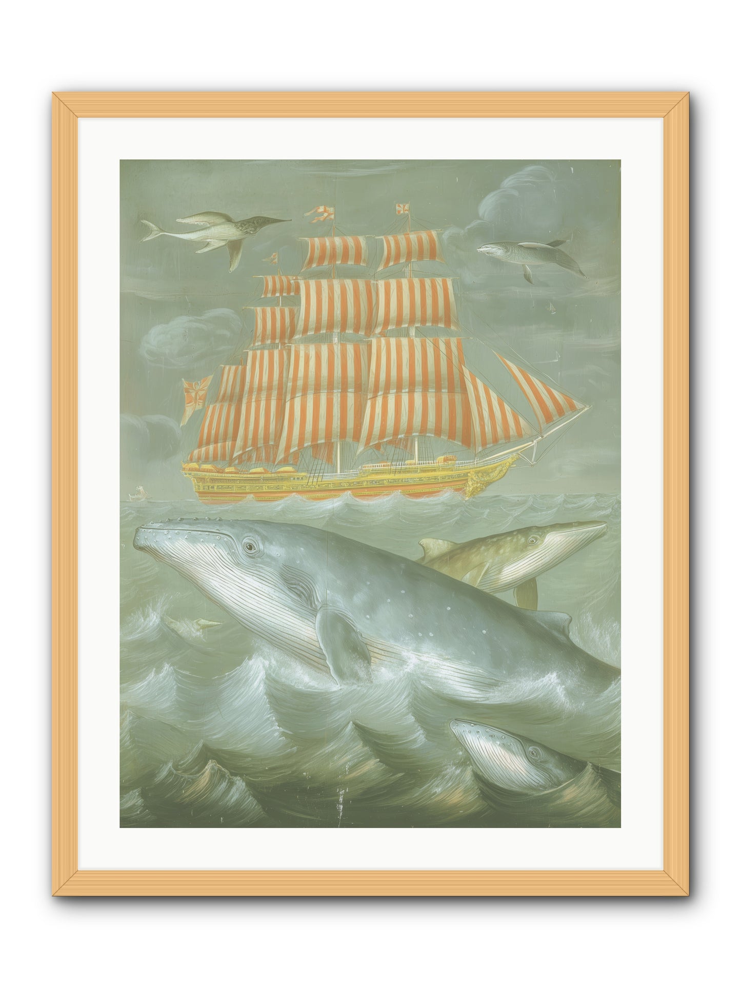 Saltwater Ghosts -- Framed Print - Natural 24x32