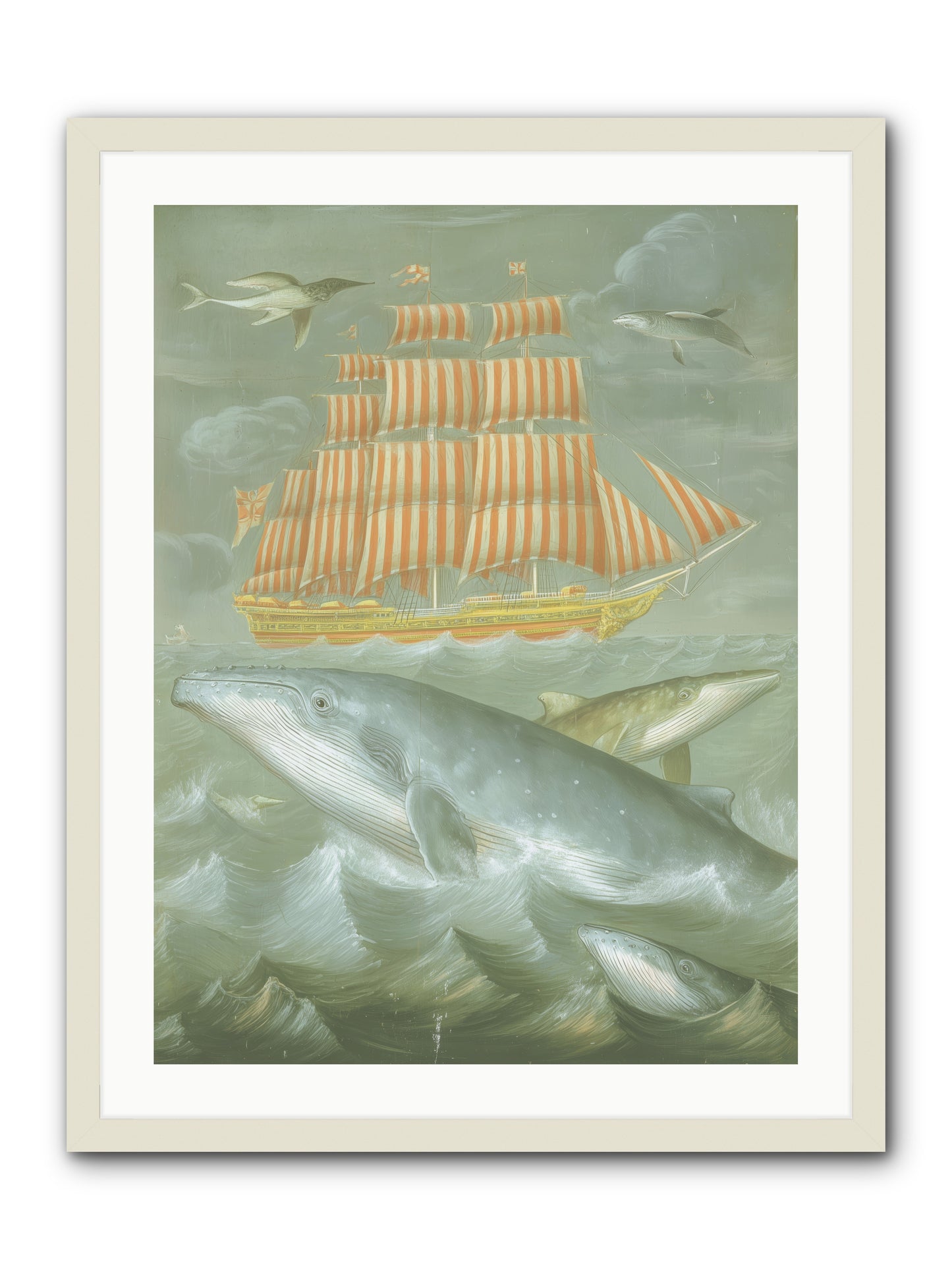 Saltwater Ghosts -- Framed Print - White 24x32