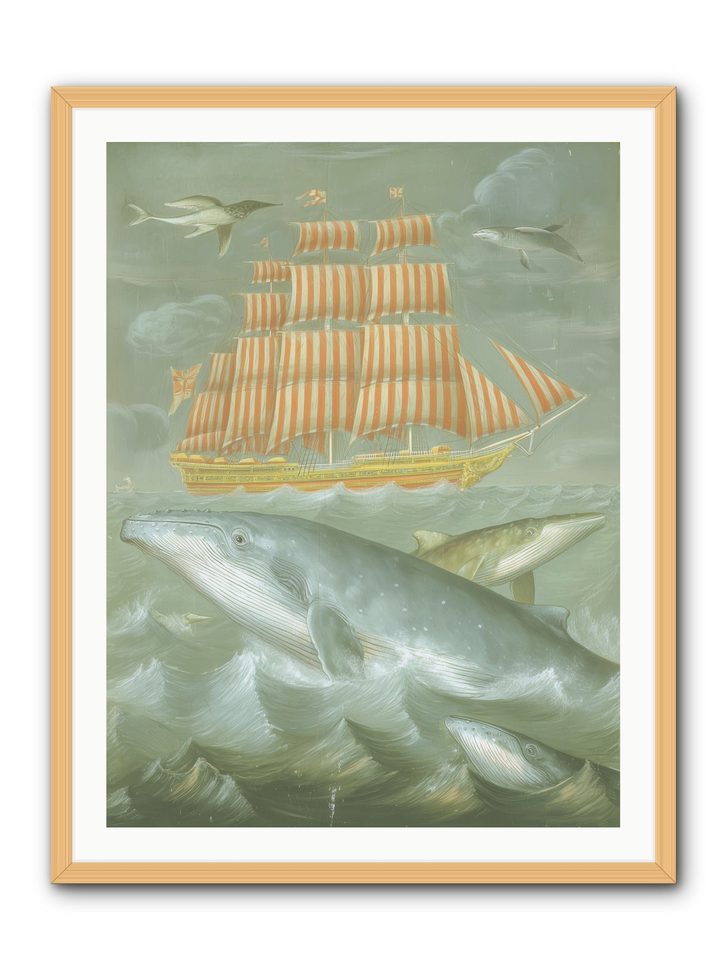 Saltwater Ghosts -- Framed Print - Natural 30x40