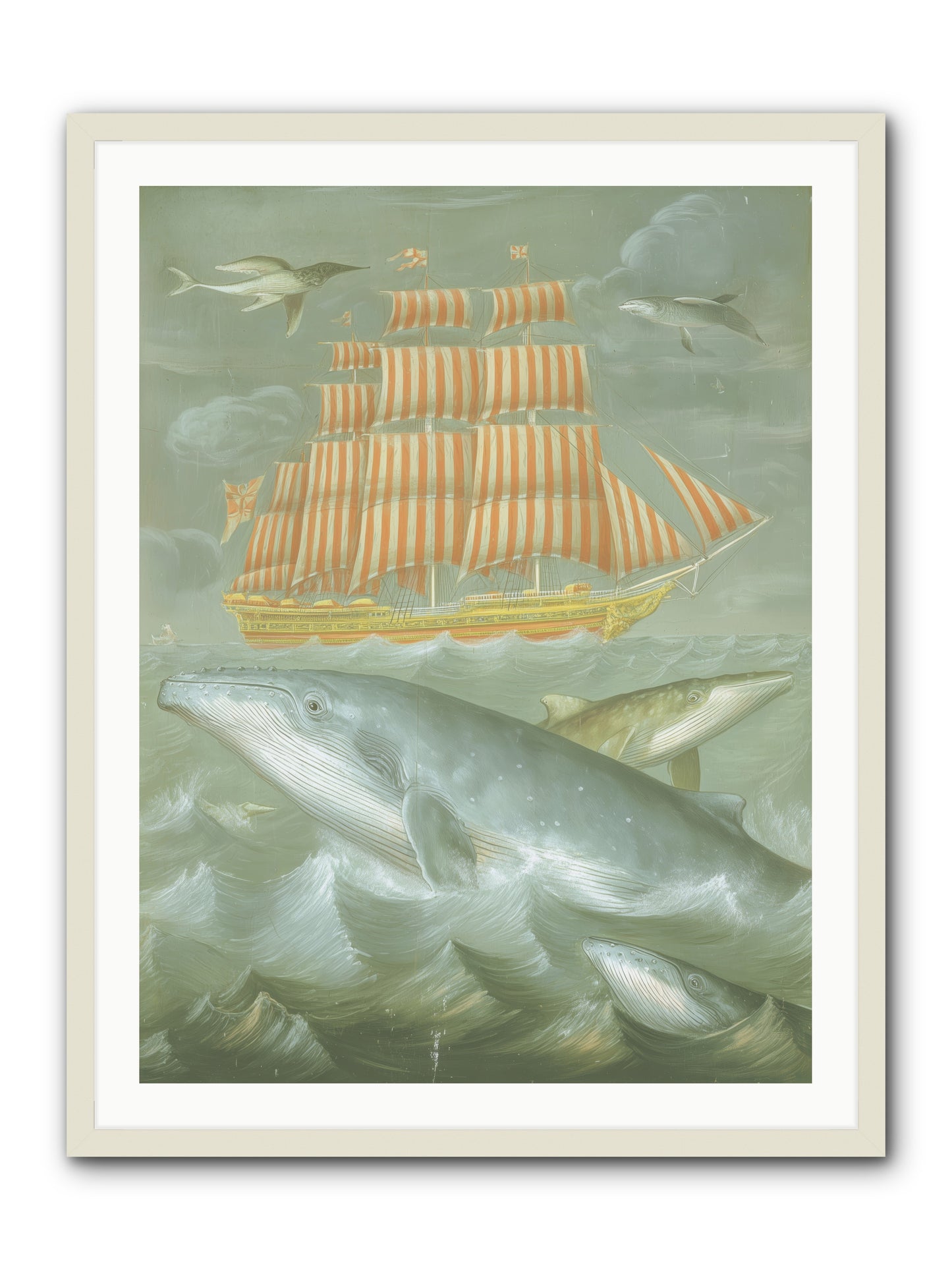 Saltwater Ghosts -- Framed Print - White 30x40