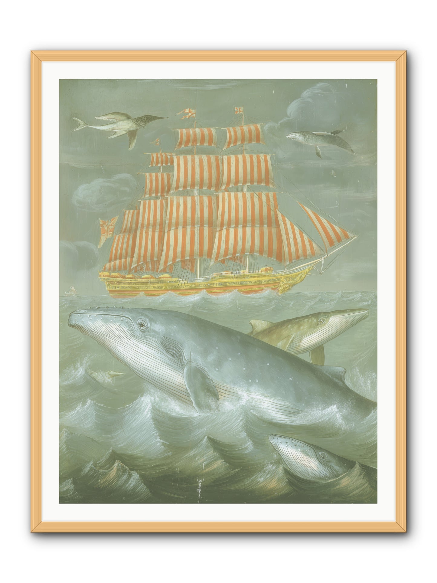 Saltwater Ghosts -- Framed Print - Natural 36x48