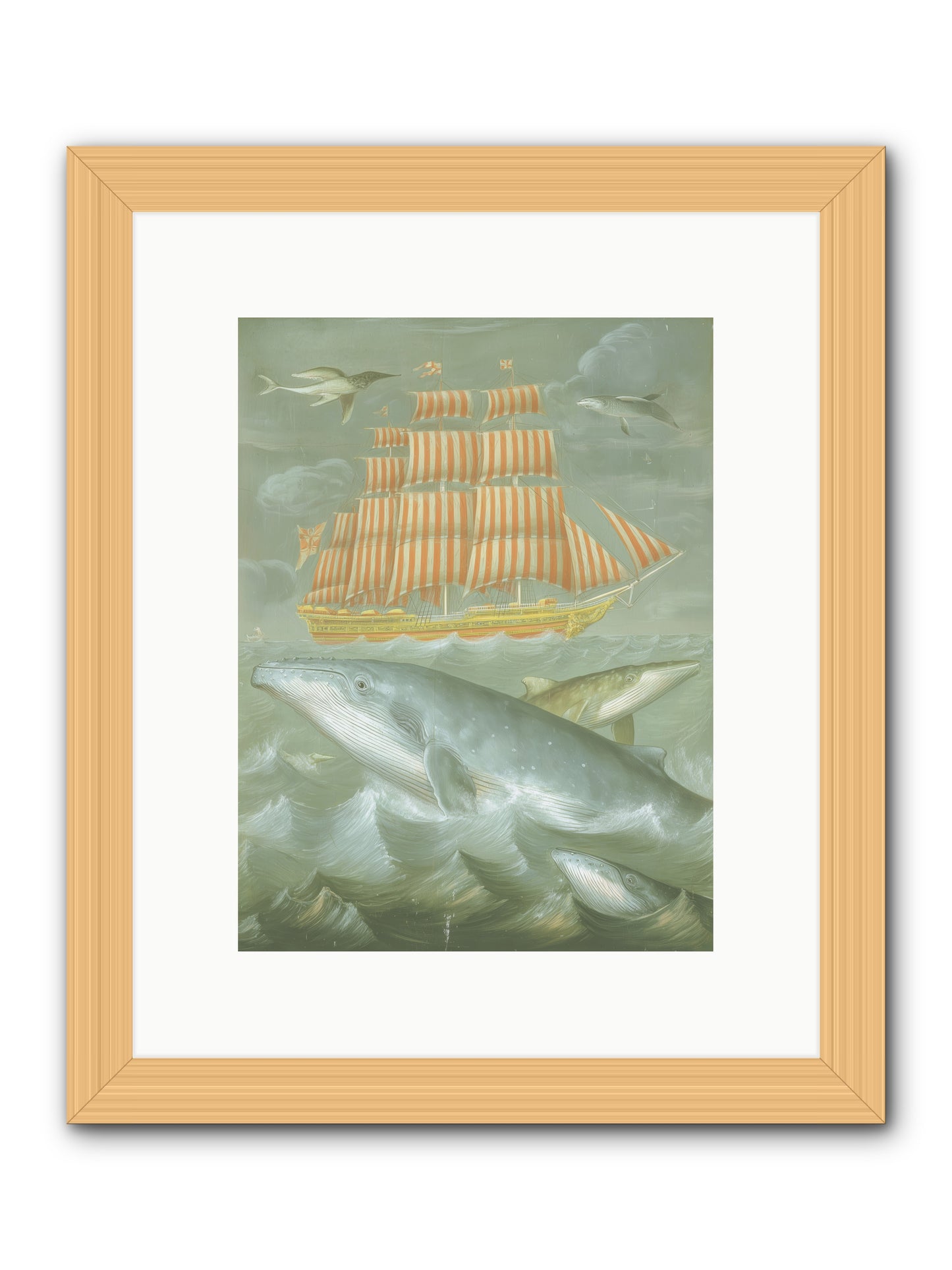 Saltwater Ghosts -- Framed Print - Natural 9x12