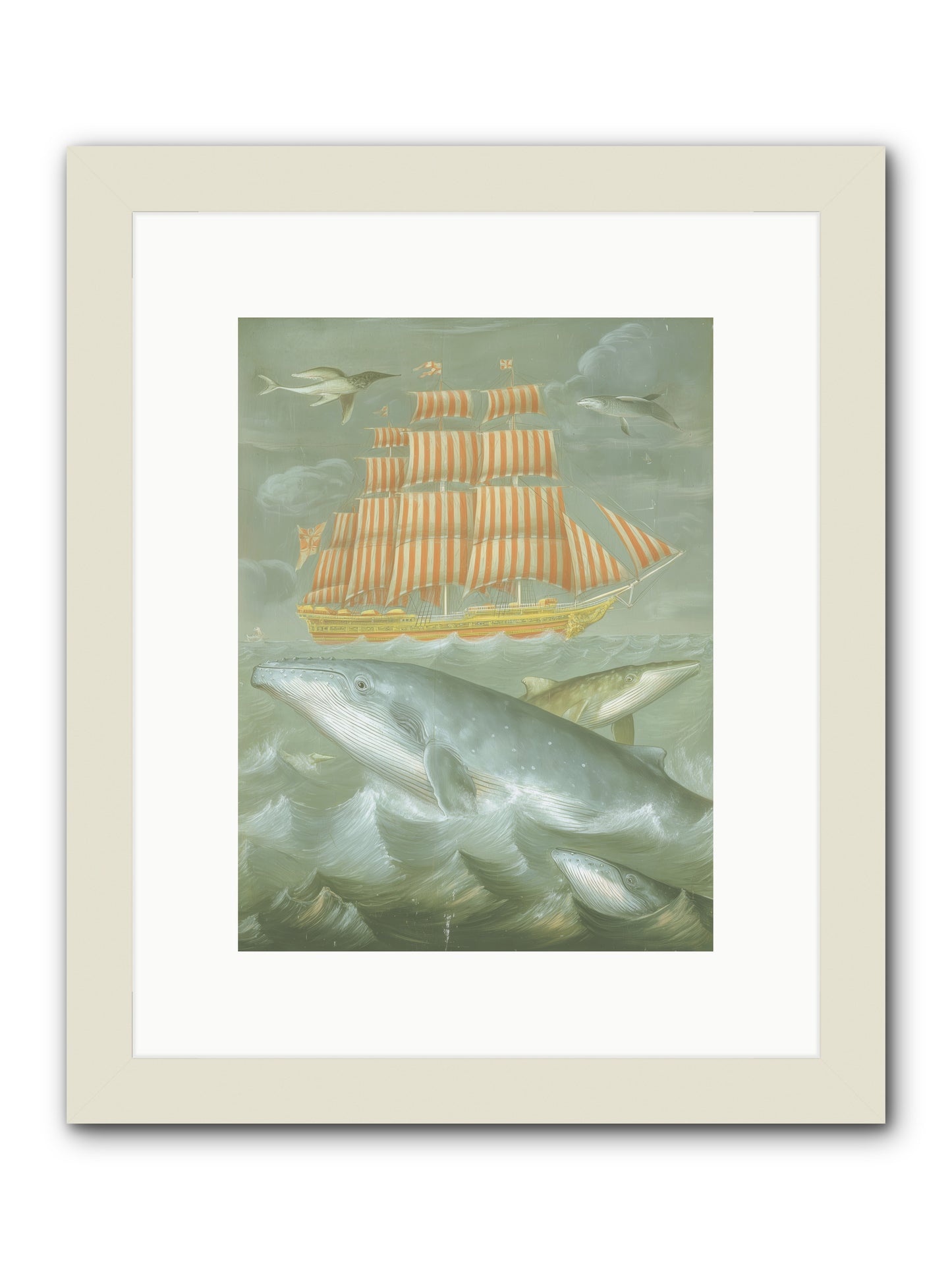 Saltwater Ghosts -- Framed Print - White 9x12