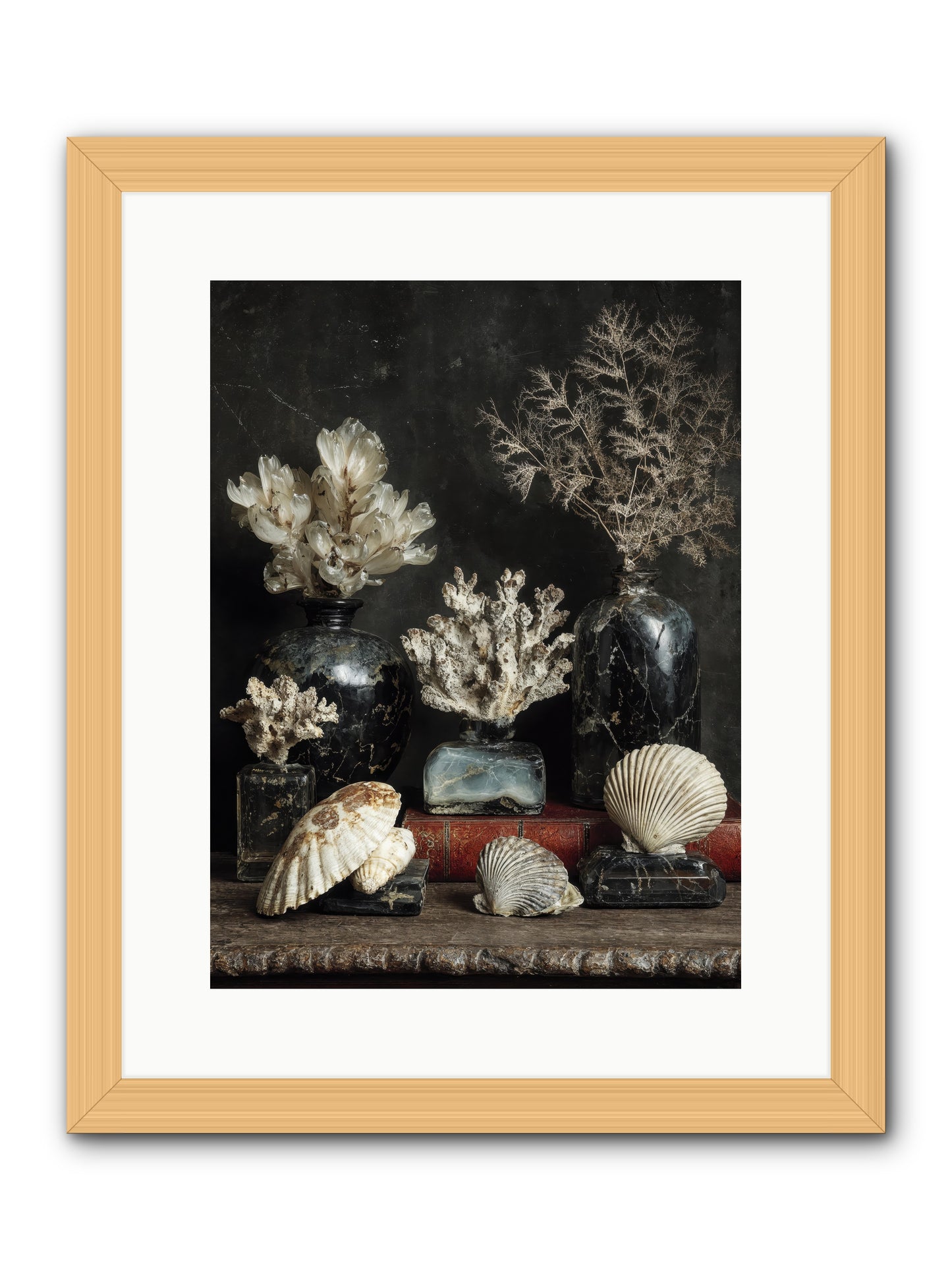 Saltwater Sonnets -- Framed Print - Natural 12x16