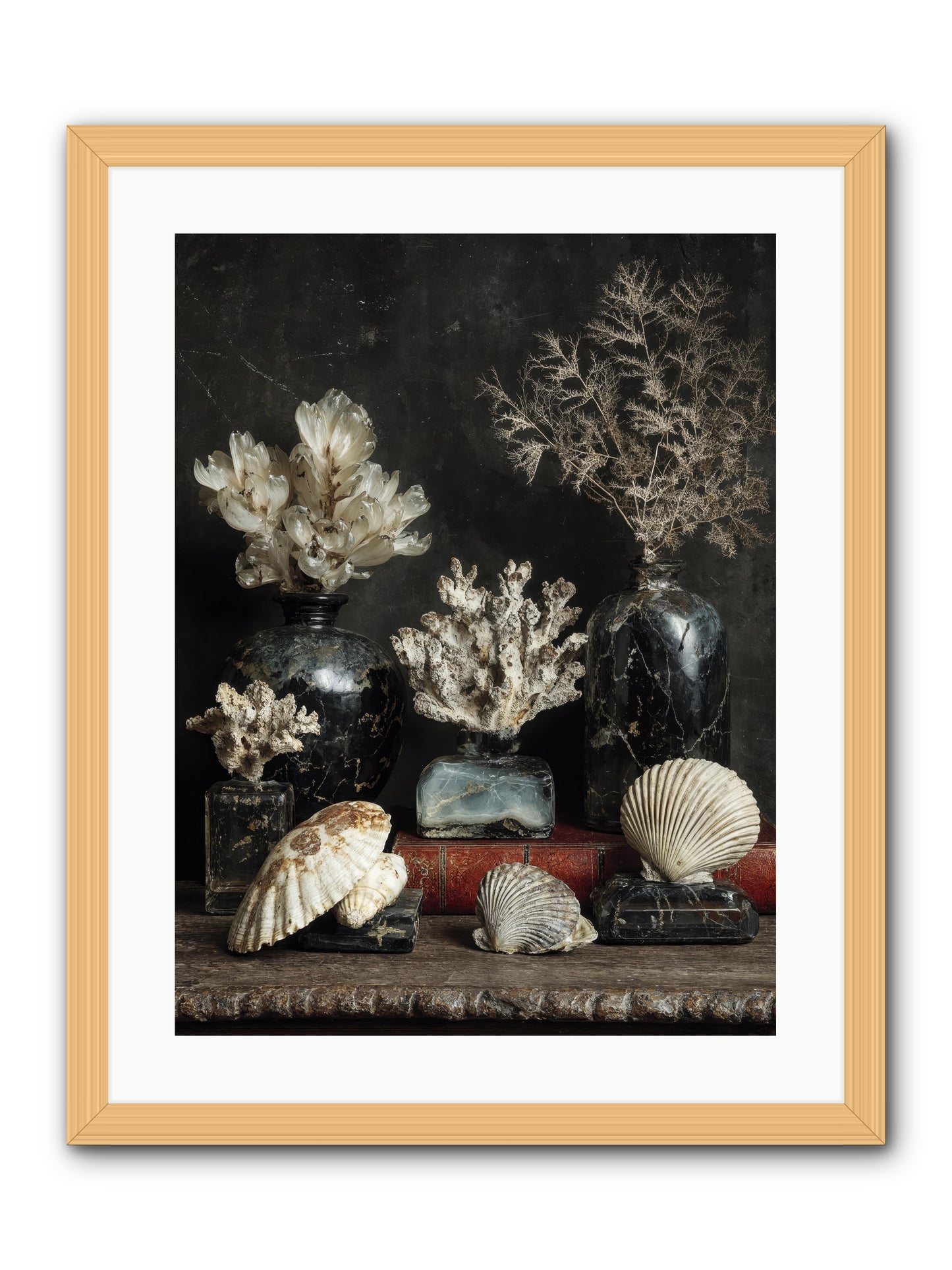 Saltwater Sonnets -- Framed Print - Natural 18x24