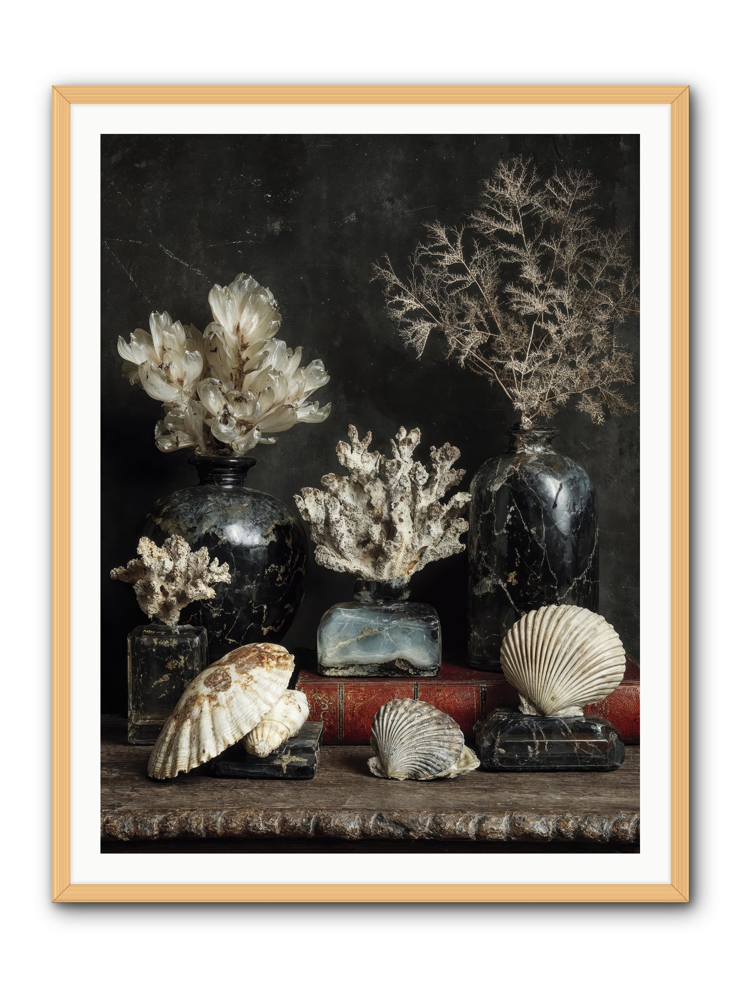 Saltwater Sonnets -- Framed Print - Natural 36x48