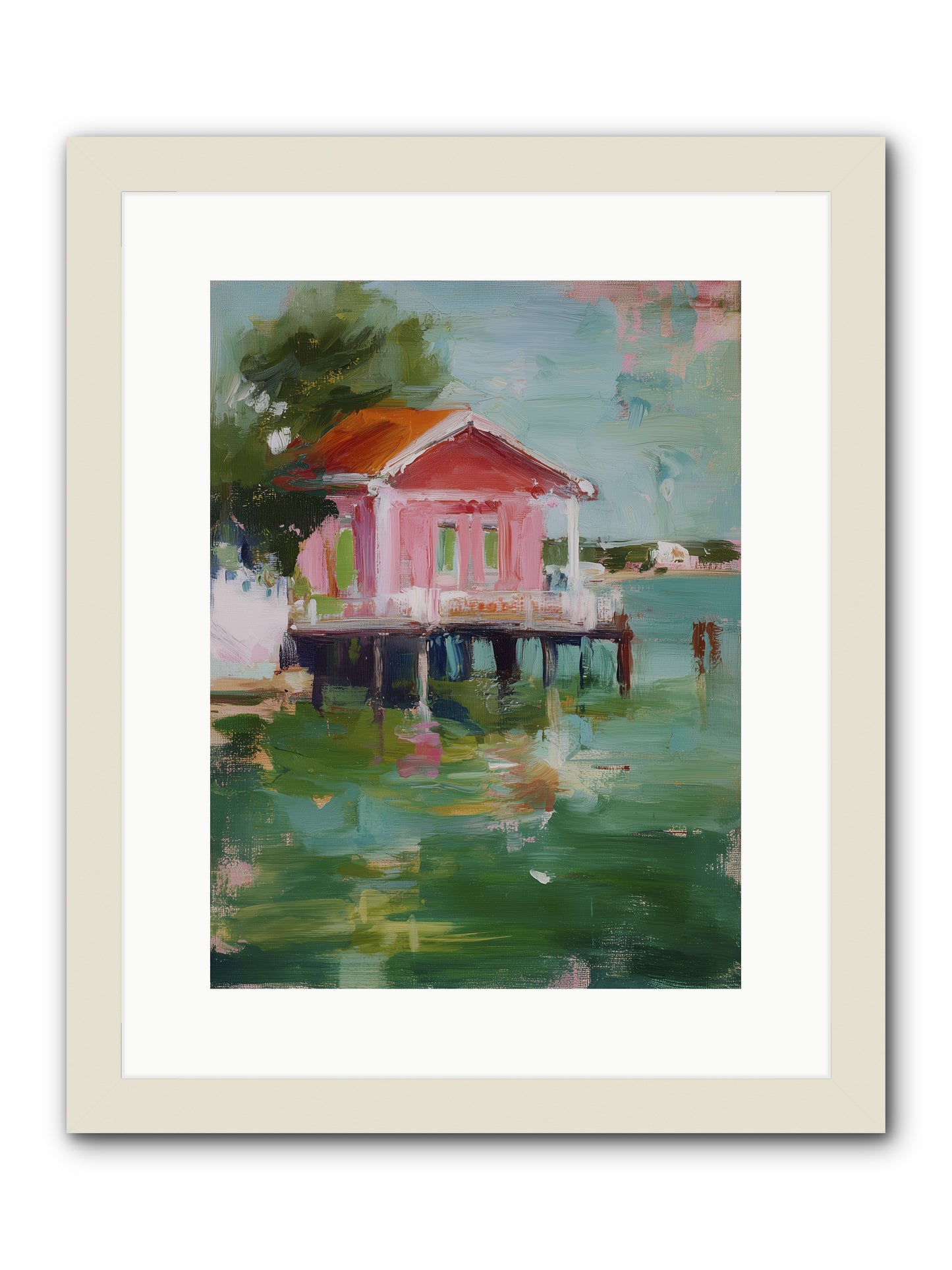 Sanctuary Serenaded -- Framed Print - White 12x16