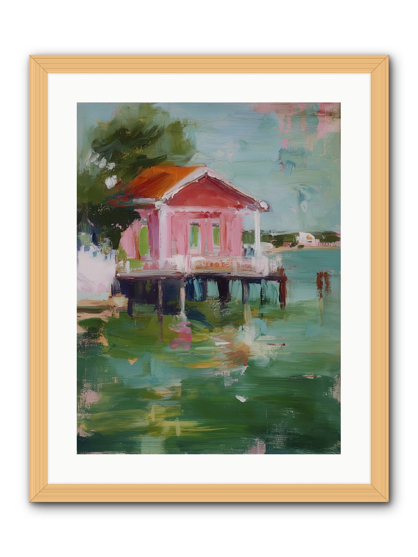 Sanctuary Serenaded -- Framed Print - Natural 18x24