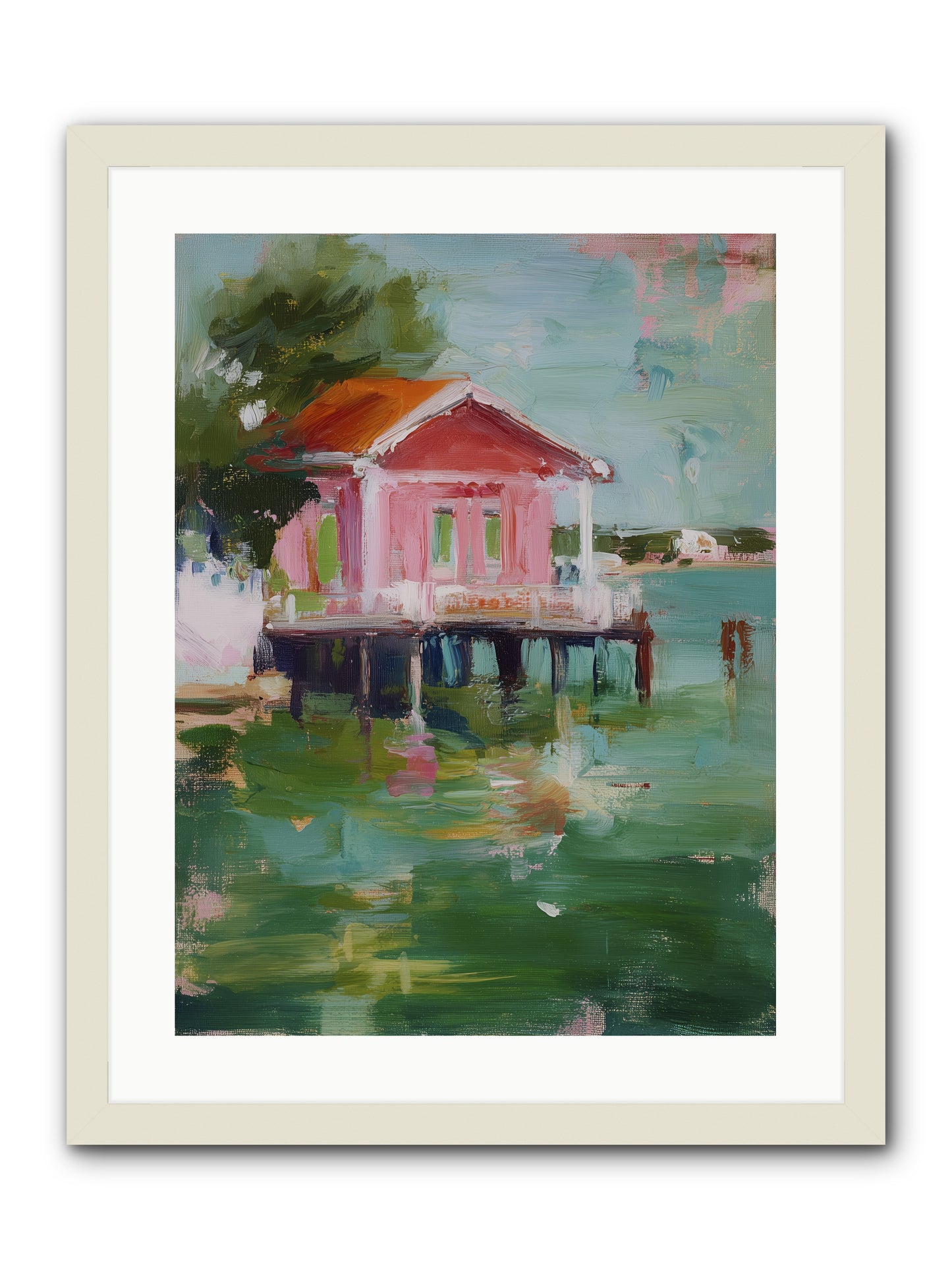 Sanctuary Serenaded -- Framed Print - White 18x24