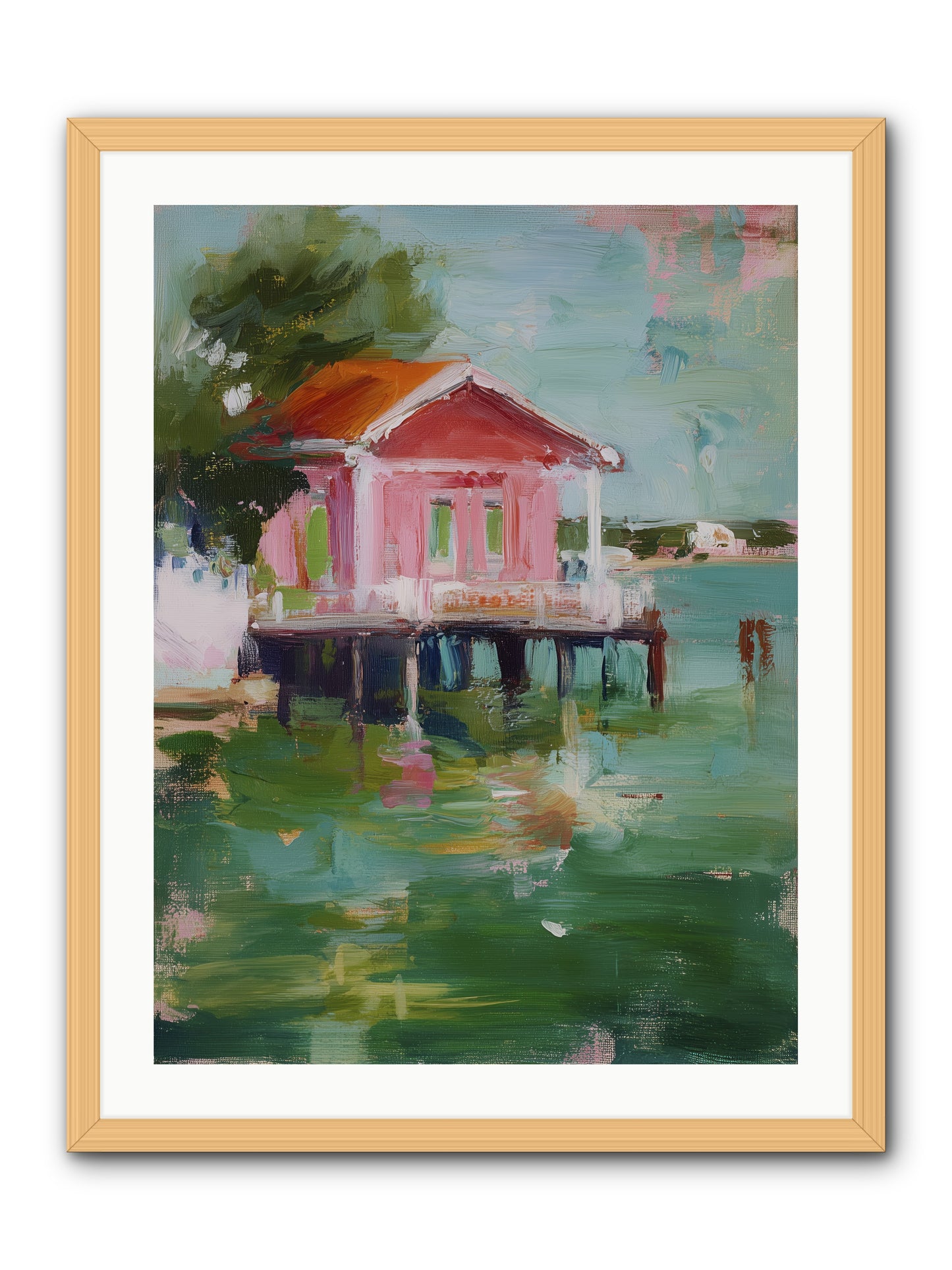 Sanctuary Serenaded -- Framed Print - Natural 24x32