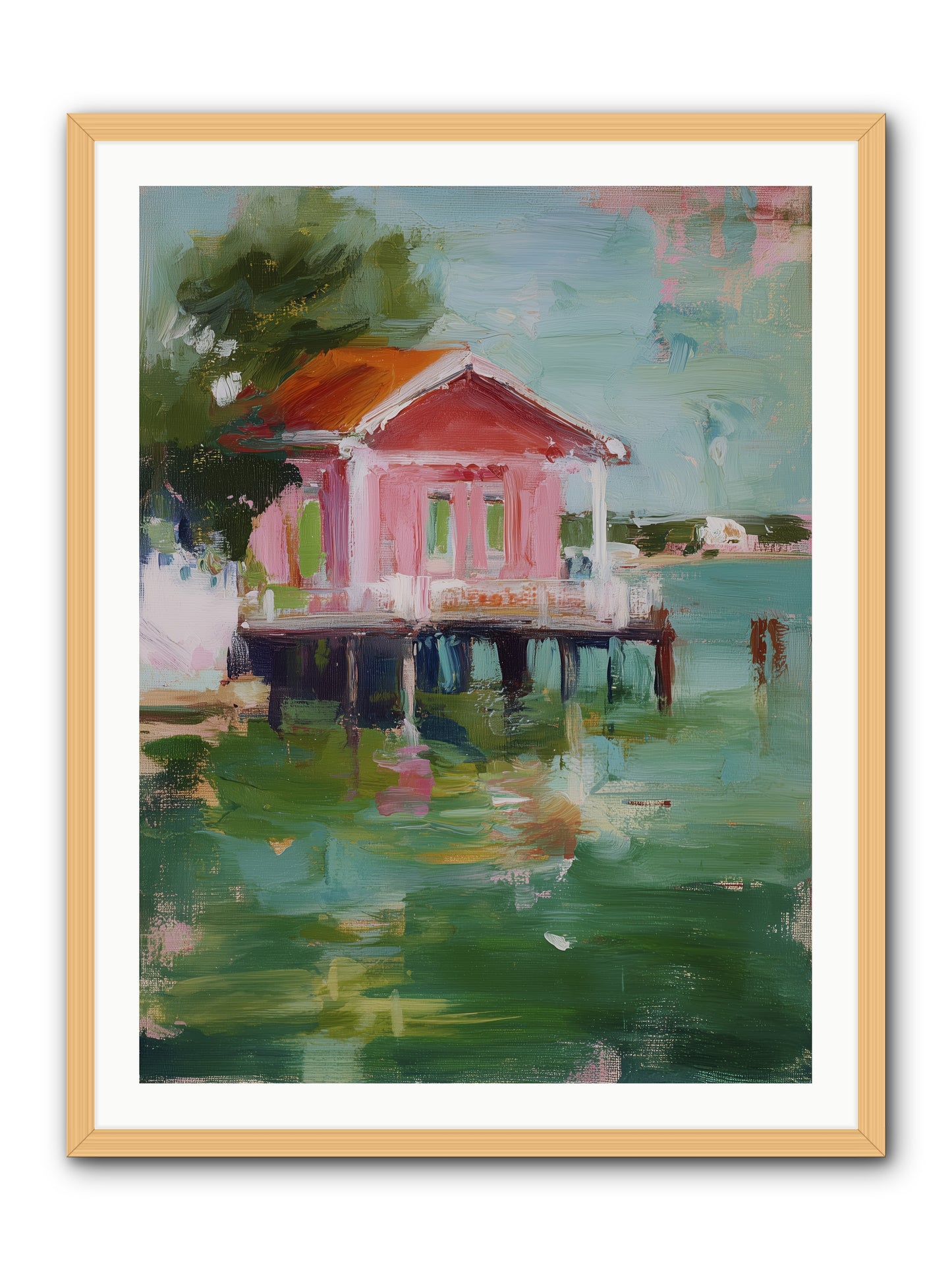 Sanctuary Serenaded -- Framed Print - Natural 30x40