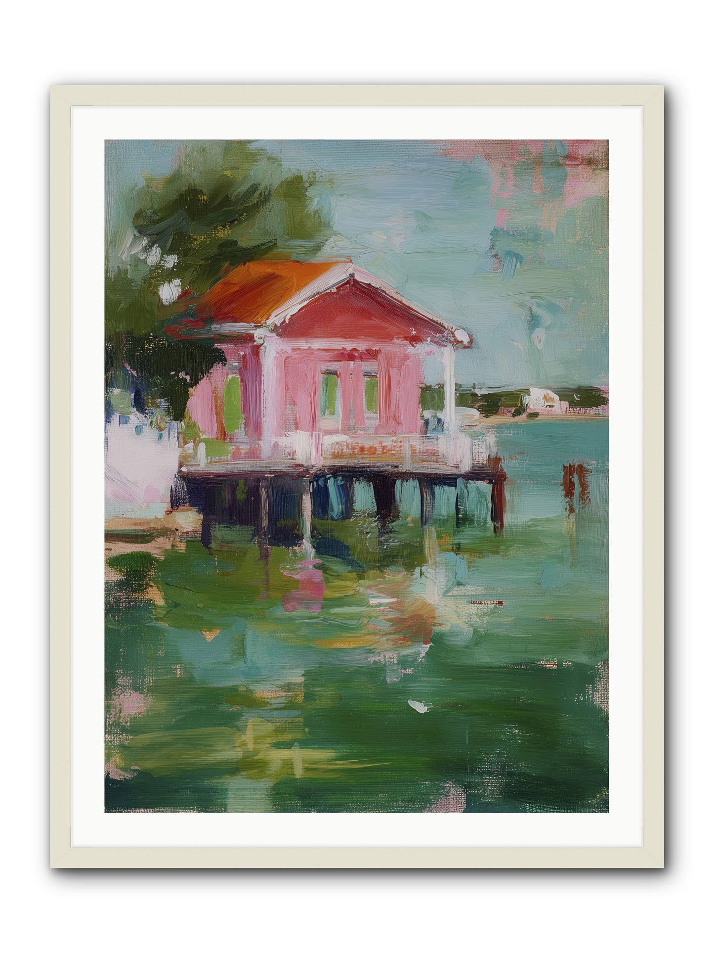 Sanctuary Serenaded -- Framed Print - White 30x40