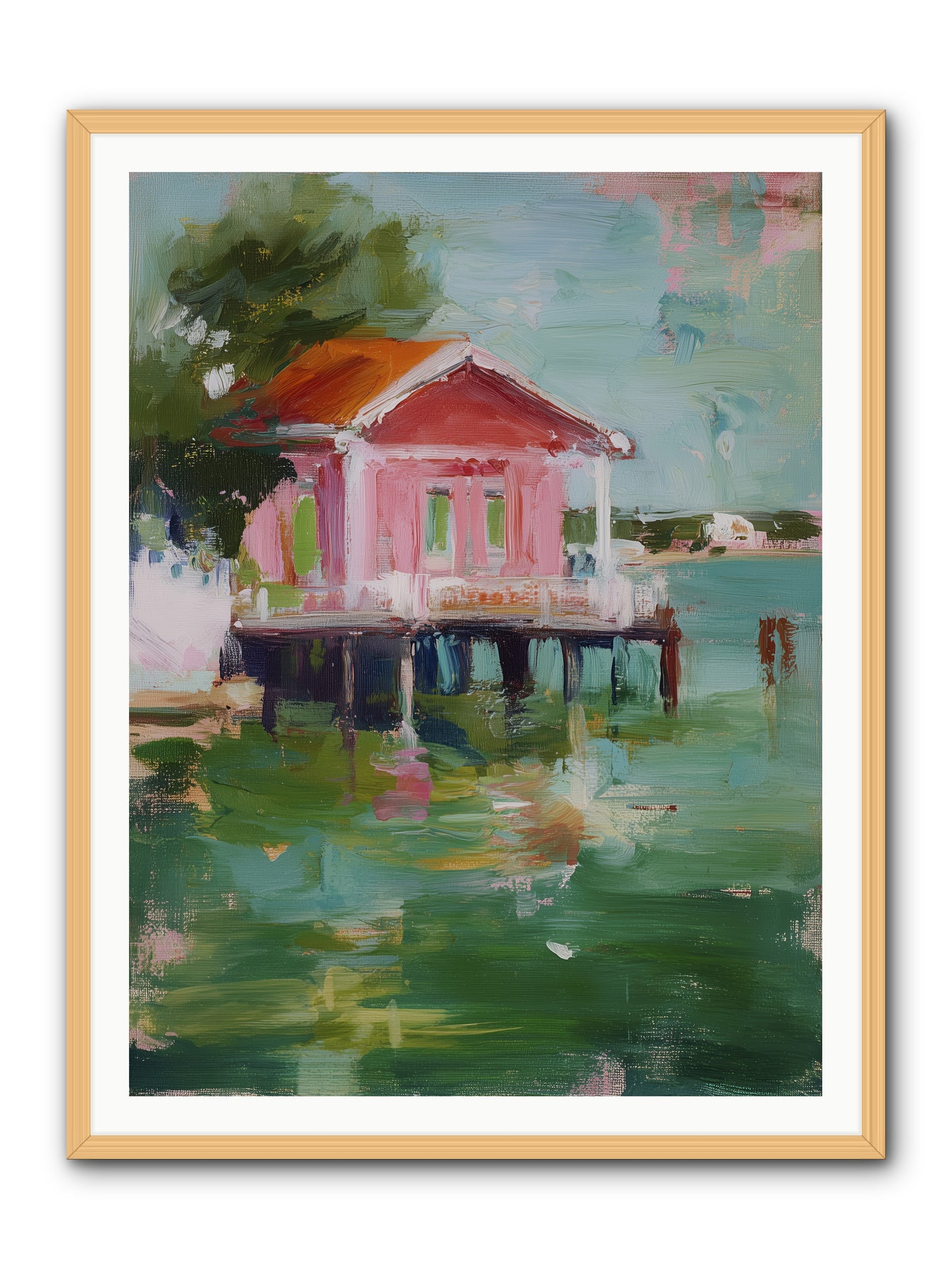 Sanctuary Serenaded -- Framed Print - Natural 36x48