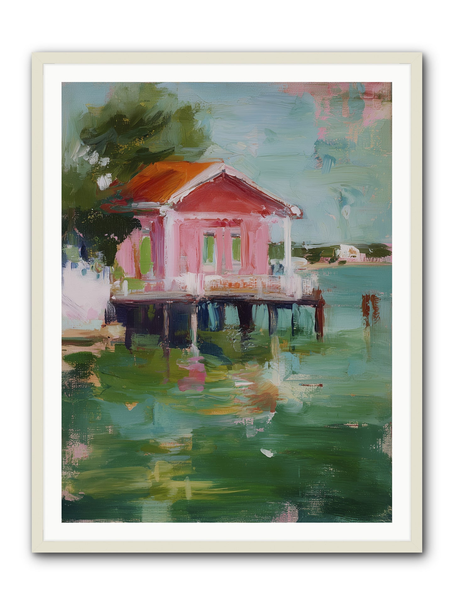 Sanctuary Serenaded -- Framed Print - White 36x48