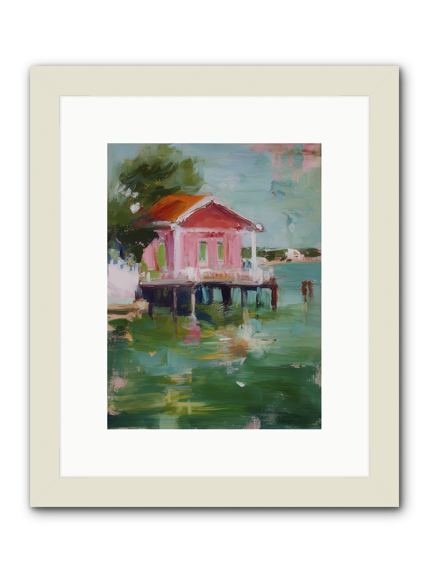Sanctuary Serenaded -- Framed Print - White 9x12