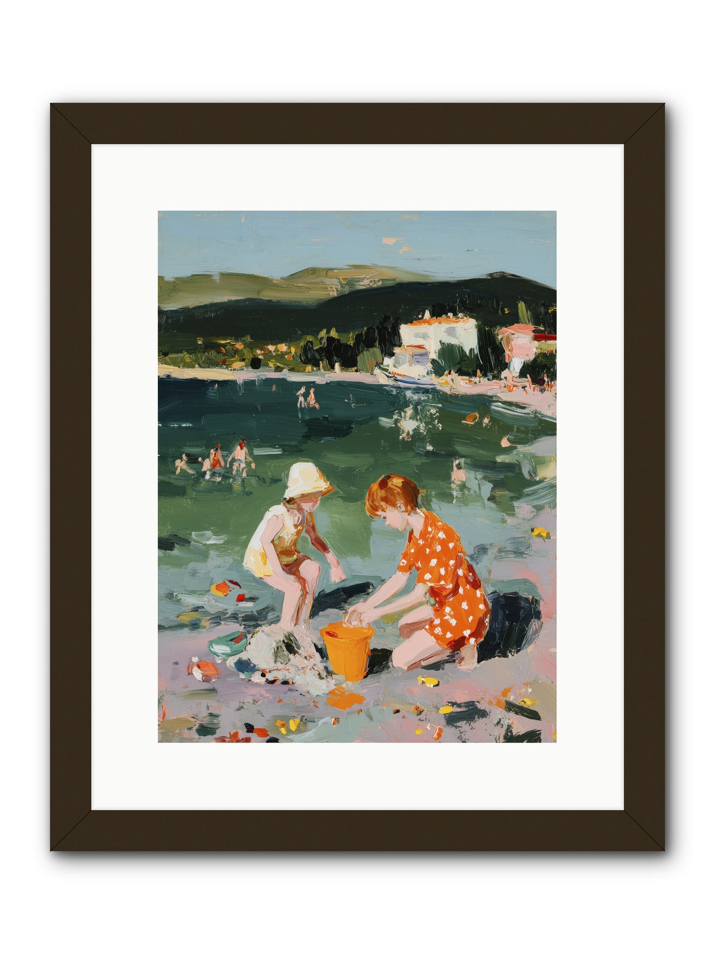 Sand Between Toes -- Framed Print - Black 12x16