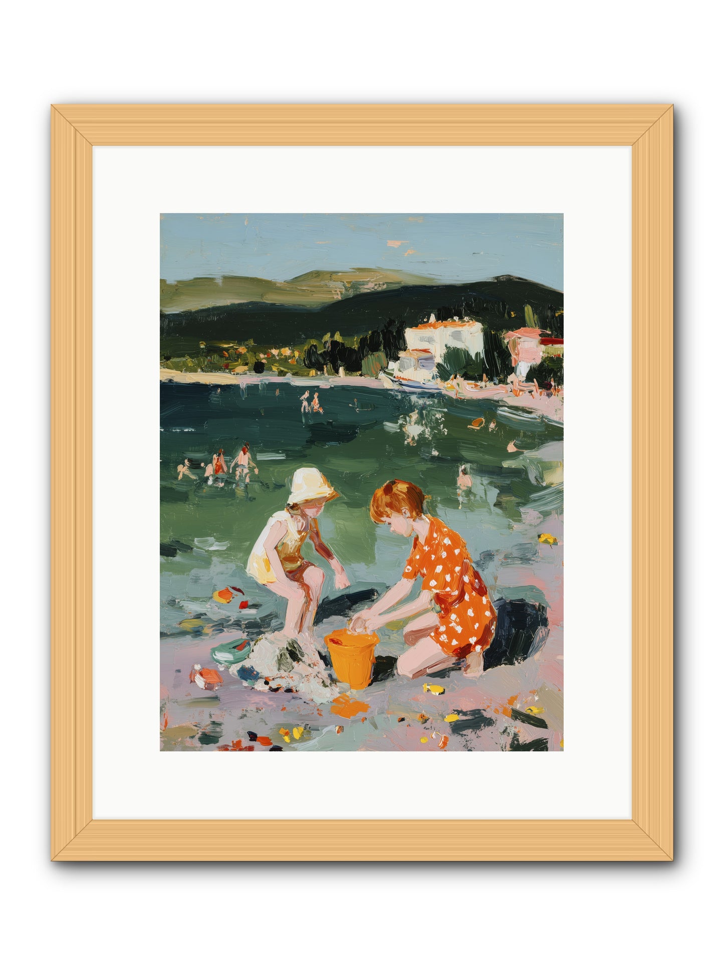 Sand Between Toes -- Framed Print - Natural 12x16