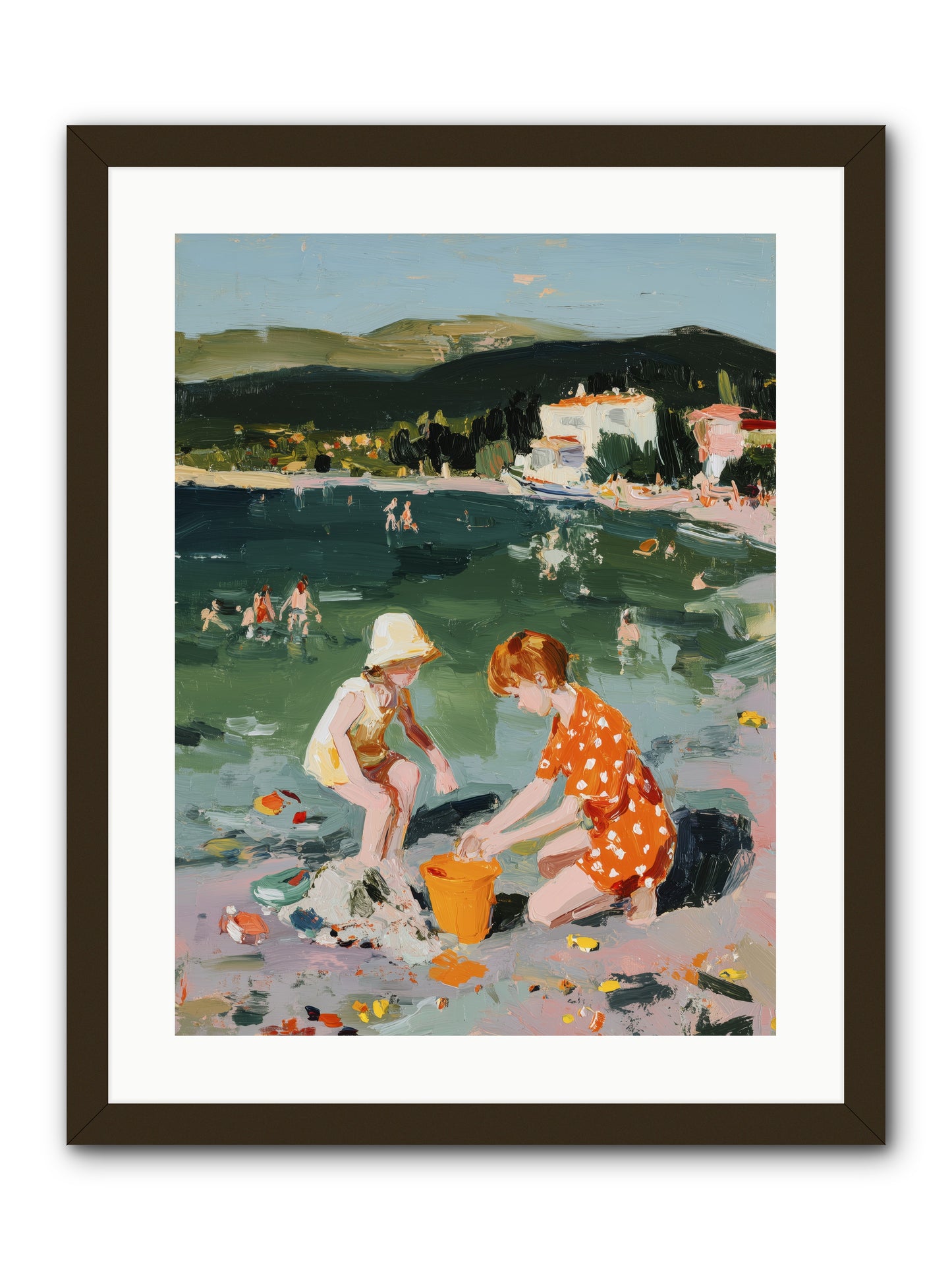 Sand Between Toes -- Framed Print - Black 18x24