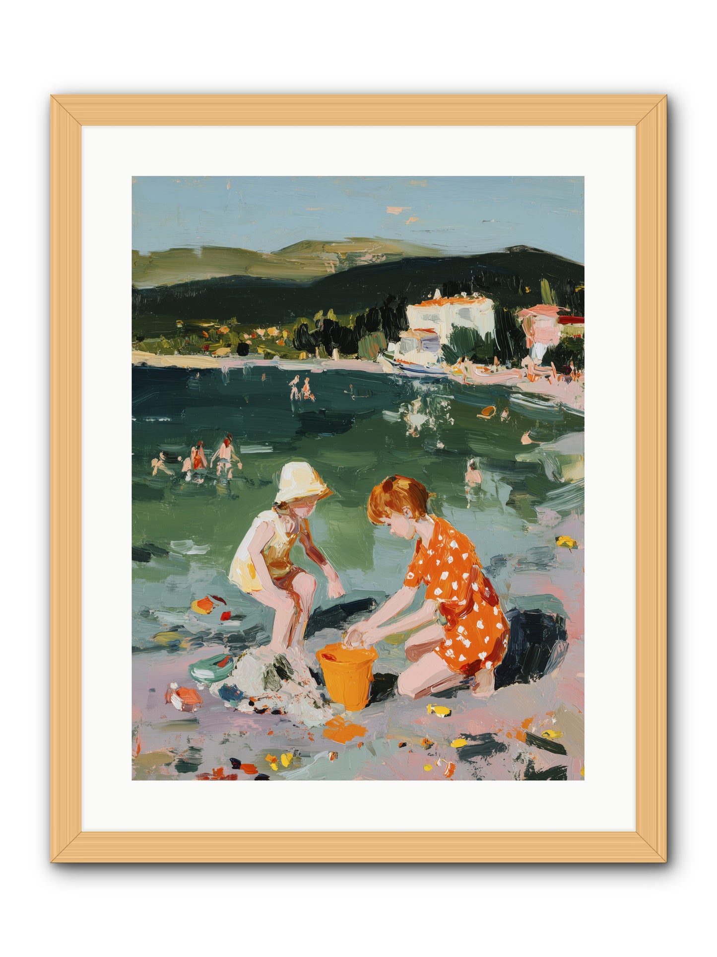 Sand Between Toes -- Framed Print - Natural 18x24