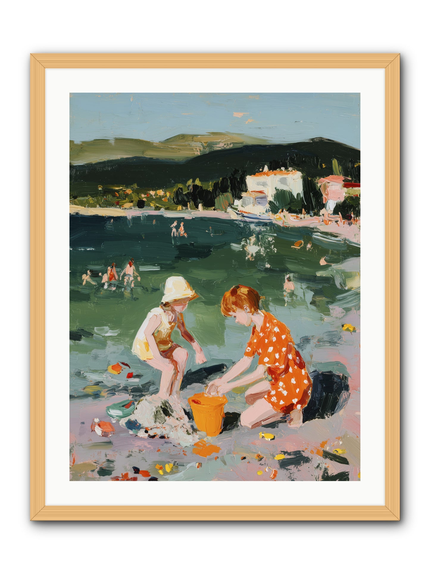 Sand Between Toes -- Framed Print - Natural 24x32