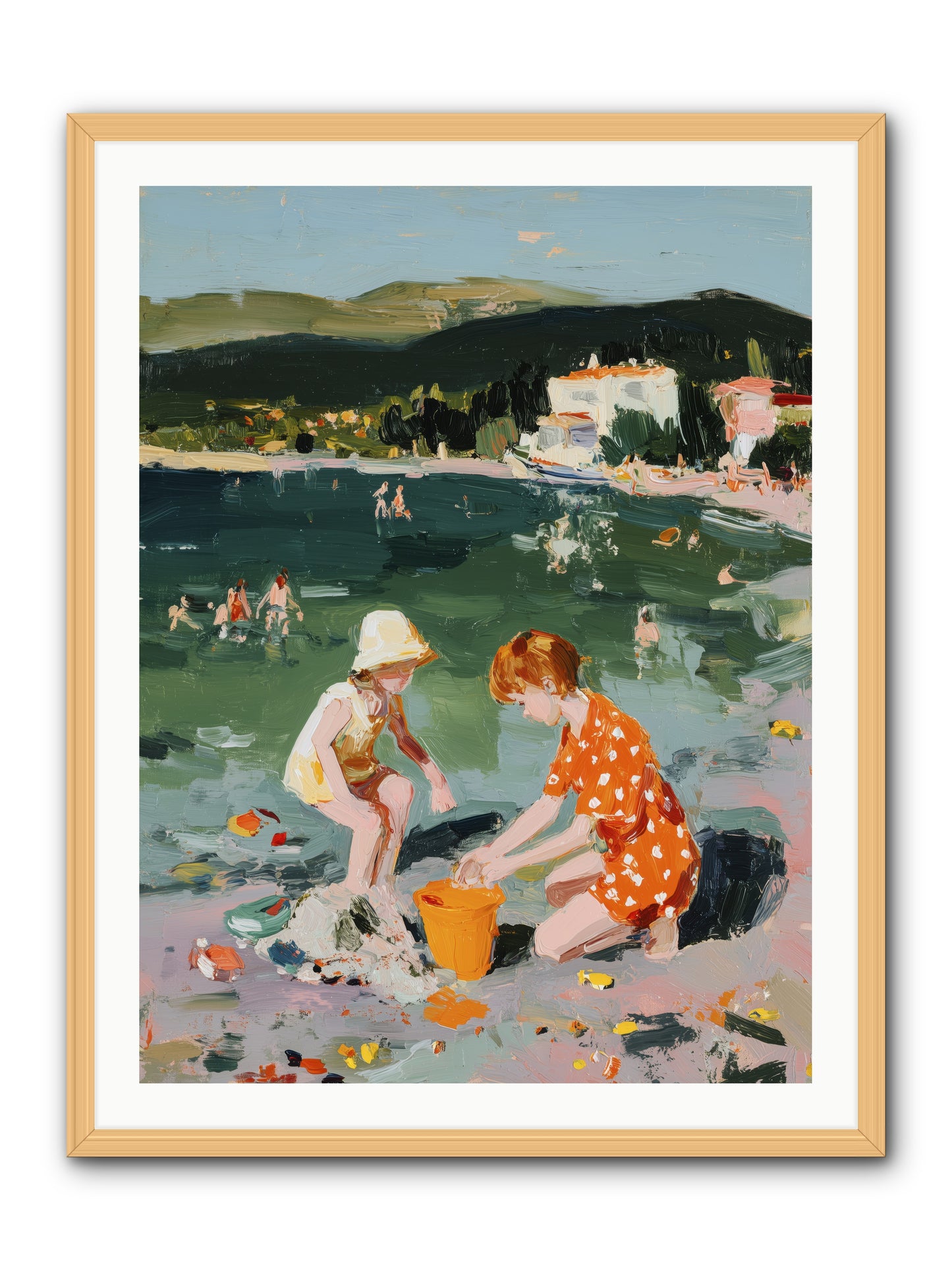 Sand Between Toes -- Framed Print - Natural 30x40