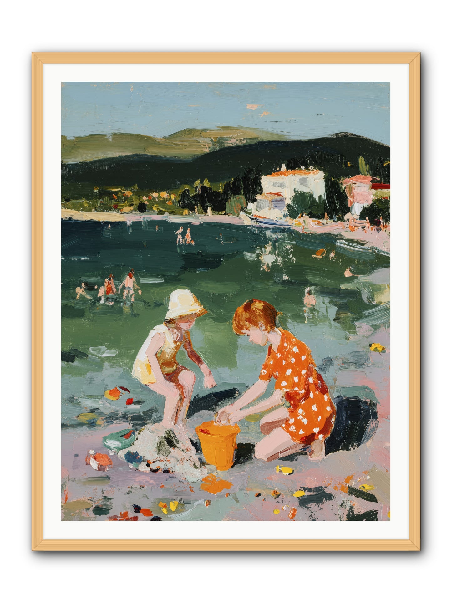 Sand Between Toes -- Framed Print - Natural 36x48
