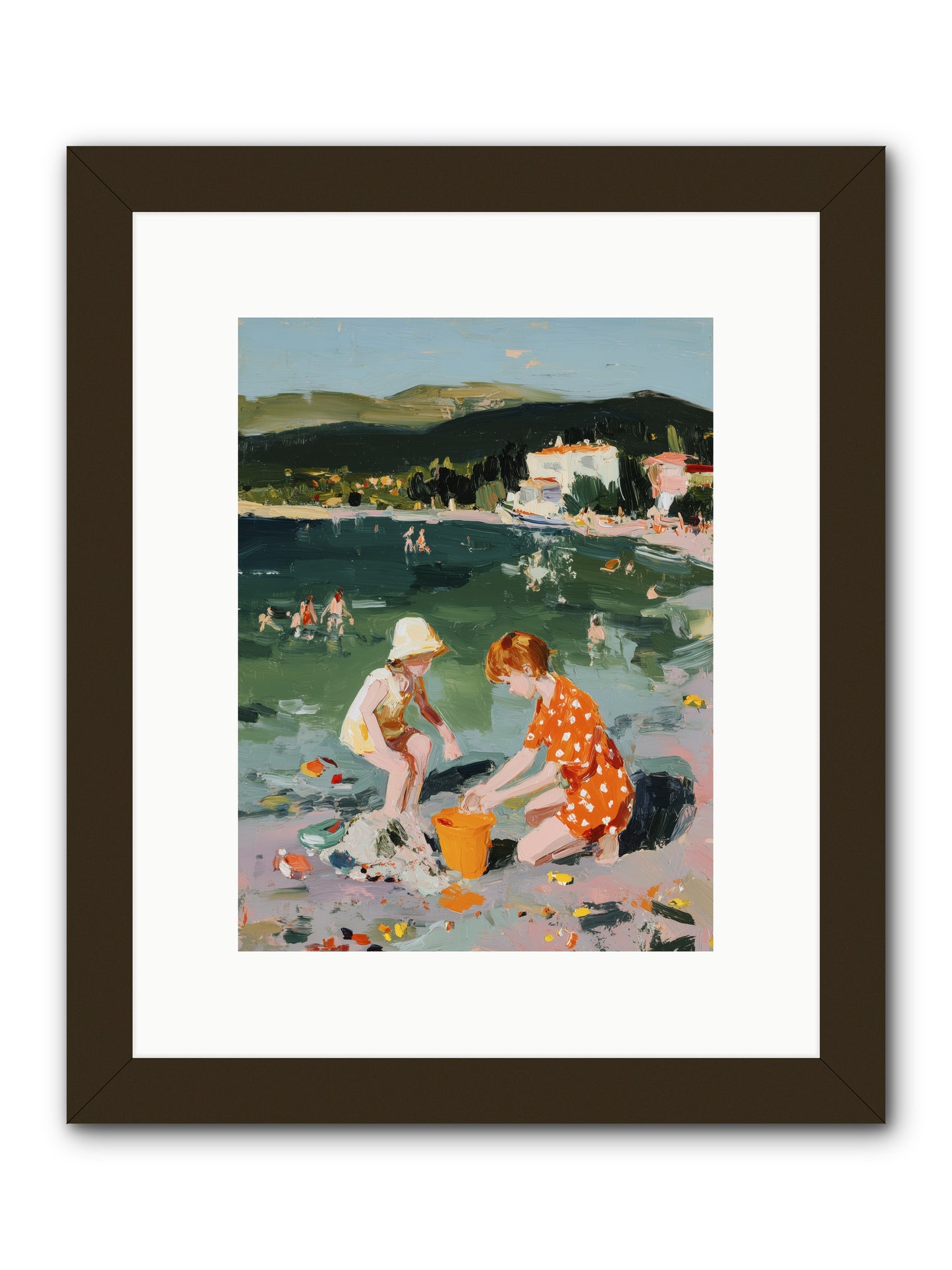 Sand Between Toes -- Framed Print - Black 9x12