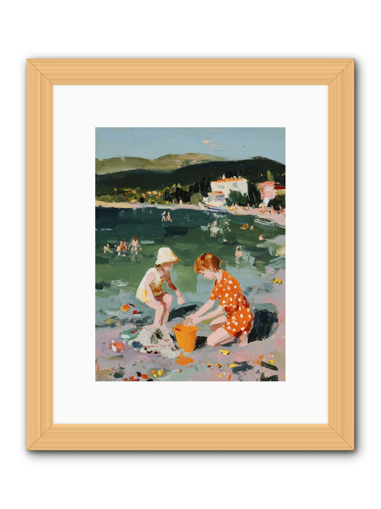 Sand Between Toes -- Framed Print - Natural 9x12