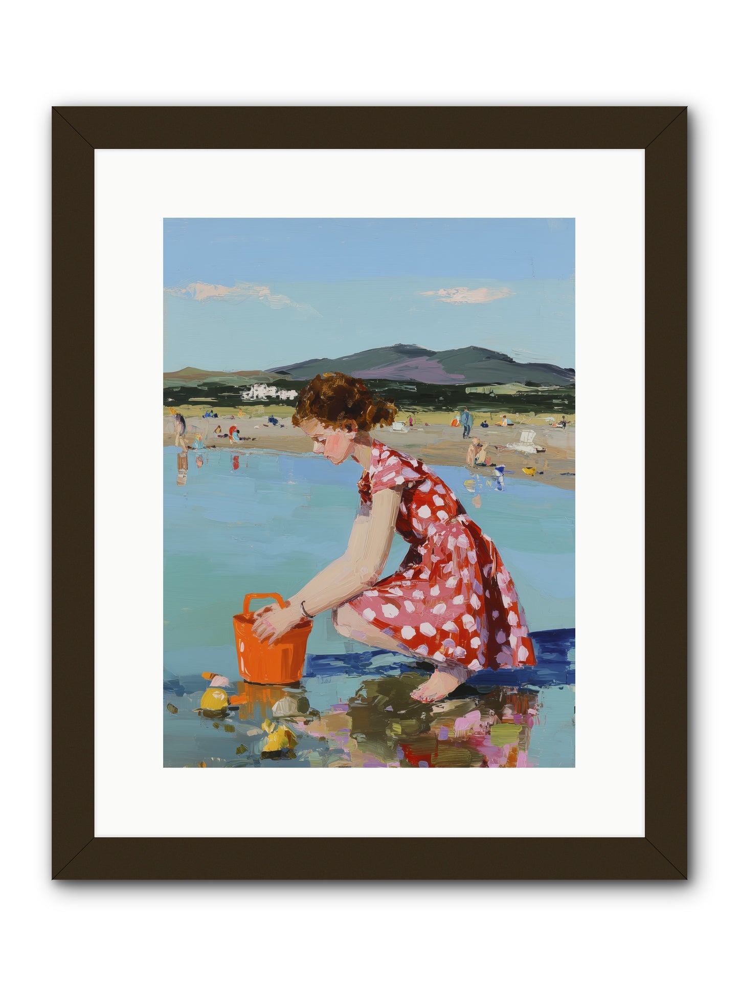 Sandcastle Dreams -- Framed Print - Black 12x16