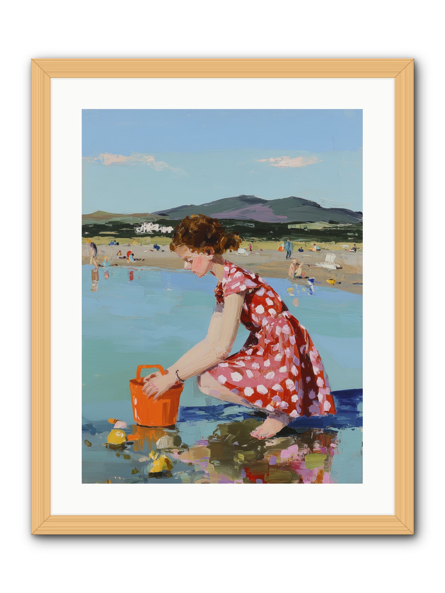 Sandcastle Dreams -- Framed Print - Natural 18x24