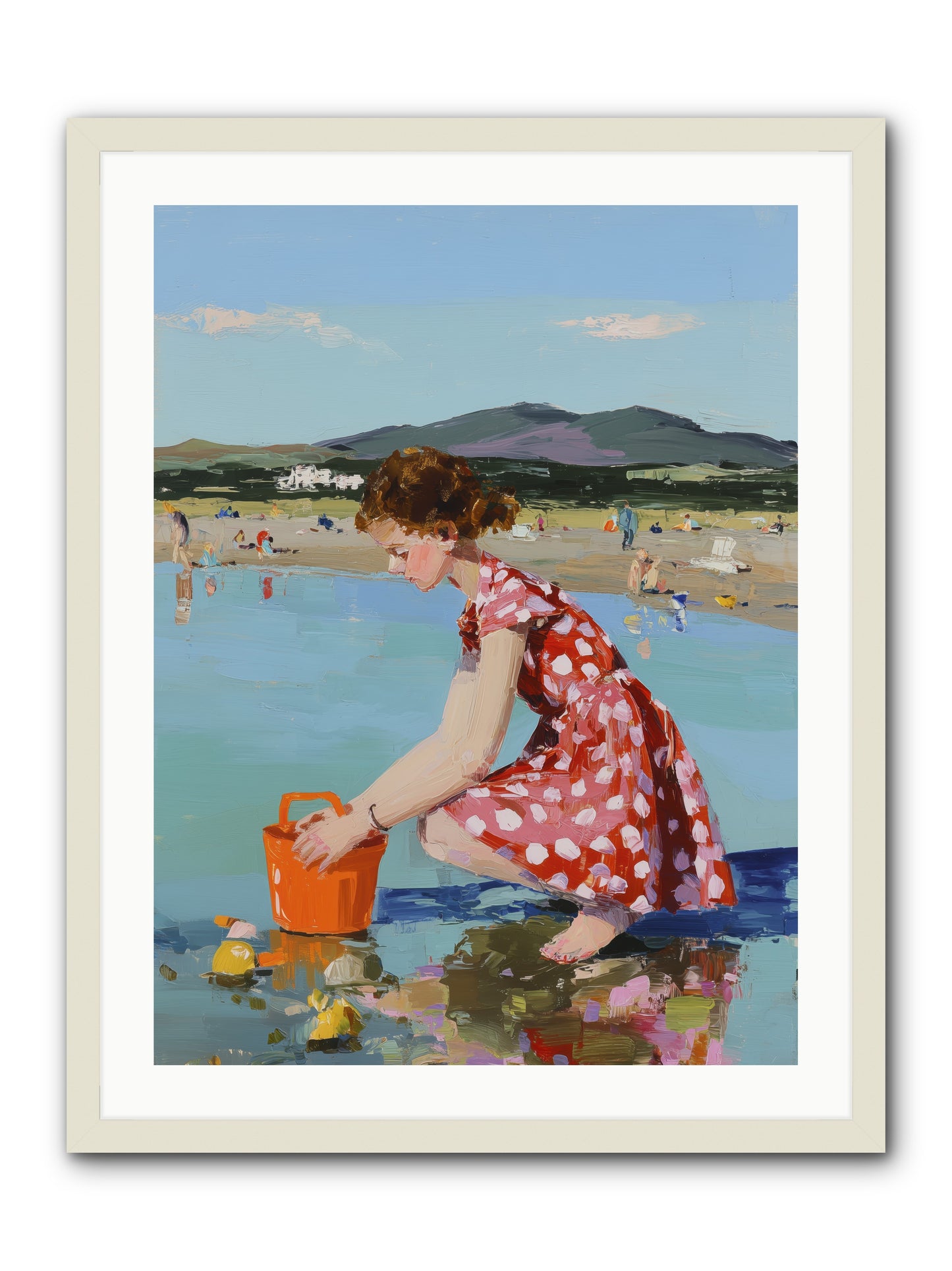 Sandcastle Dreams -- Framed Print - White 24x32